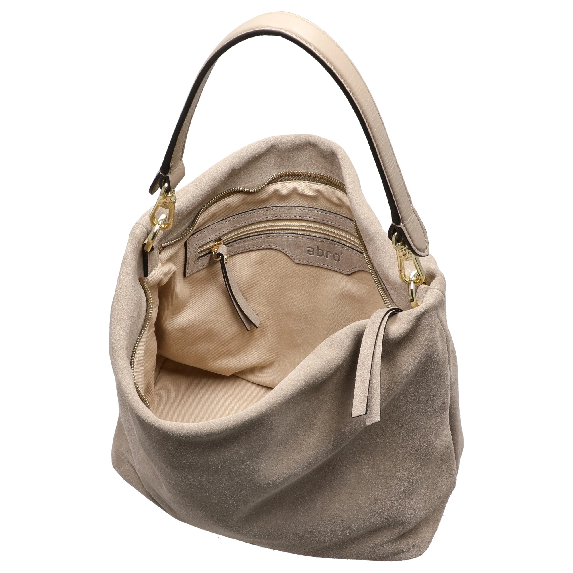 abro Ebony Suede - Beuteltasche 28 cm (siena) - Image 6