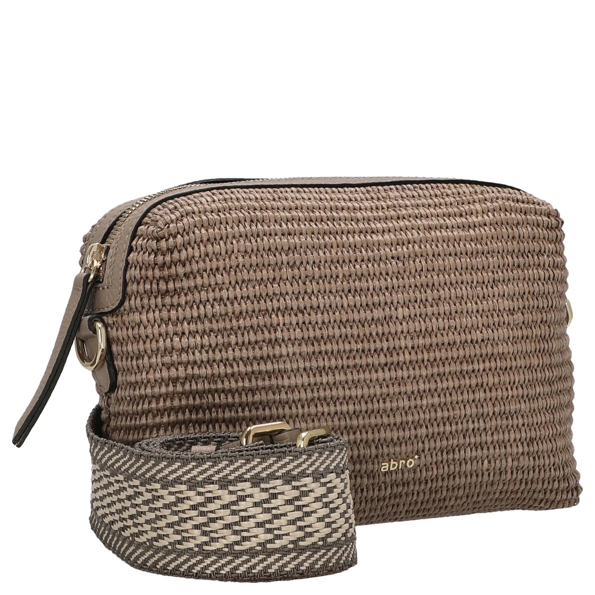 abro Kaia Raffia - Umhängetasche 21 cm (siena) - Image 5
