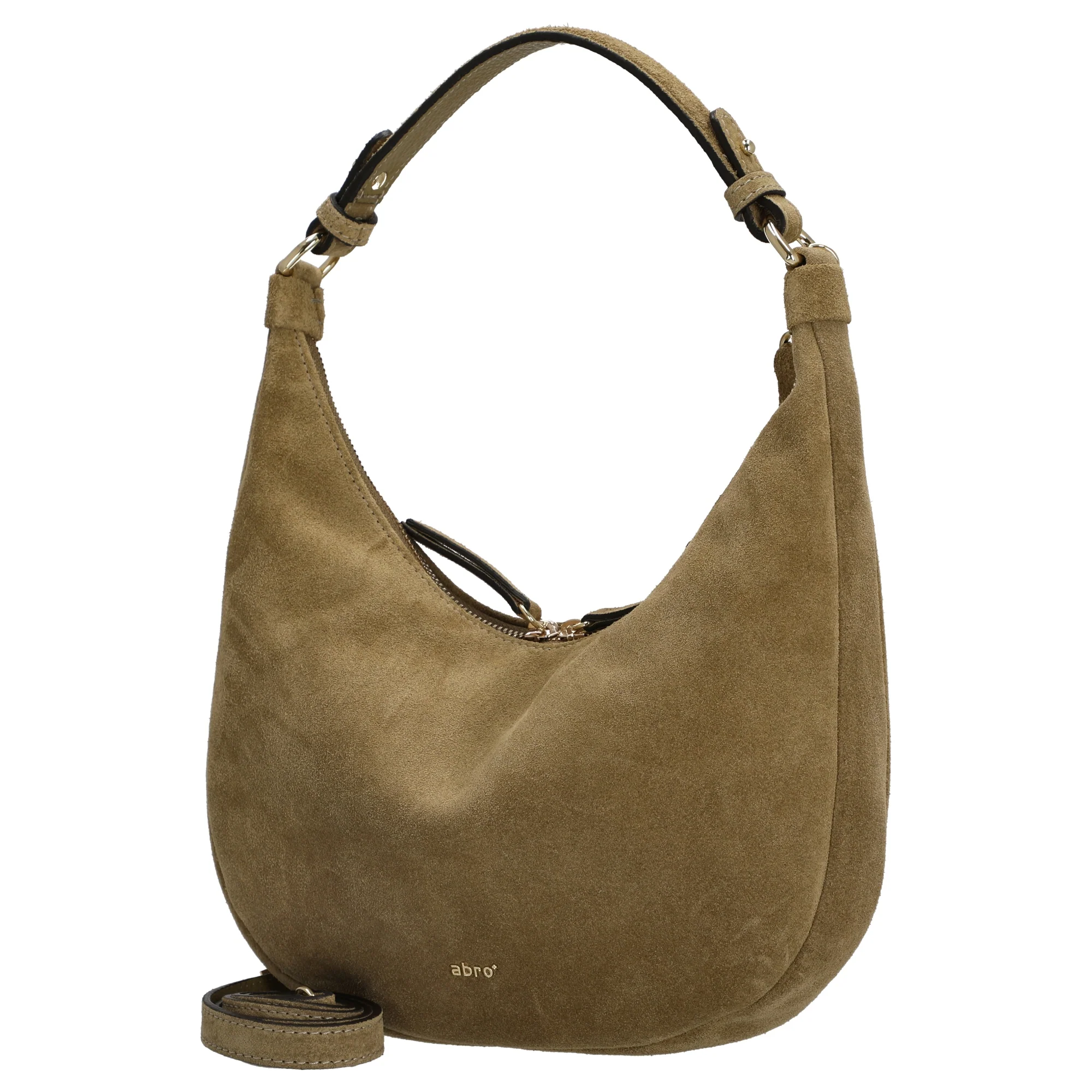 abro Nana Suede - Schultertasche Mini 27.5 cm (mud) - Image 2