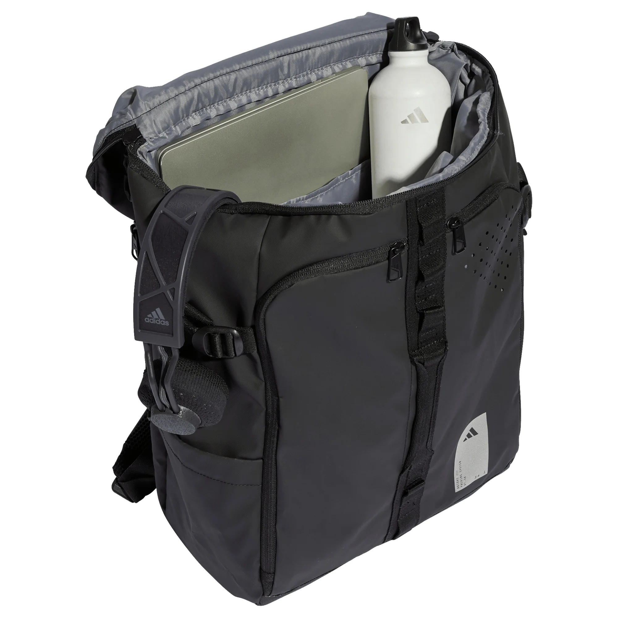 adidas Hybrid Backpack - Rucksack (black/refsil) - Image 4