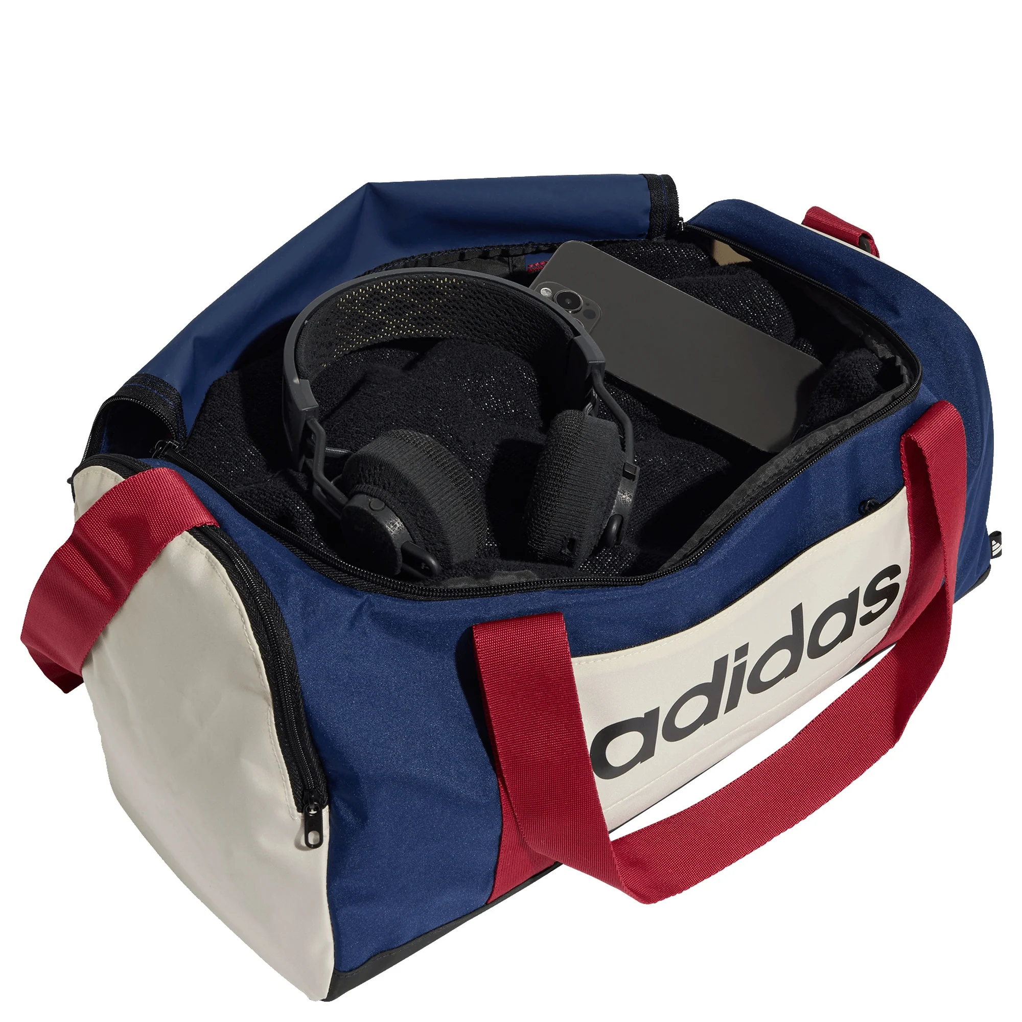 adidas Linear Duffle CB S 24 L - Reisetasche S 45 cm (dkblue/owhite/actmar) - Image 4
