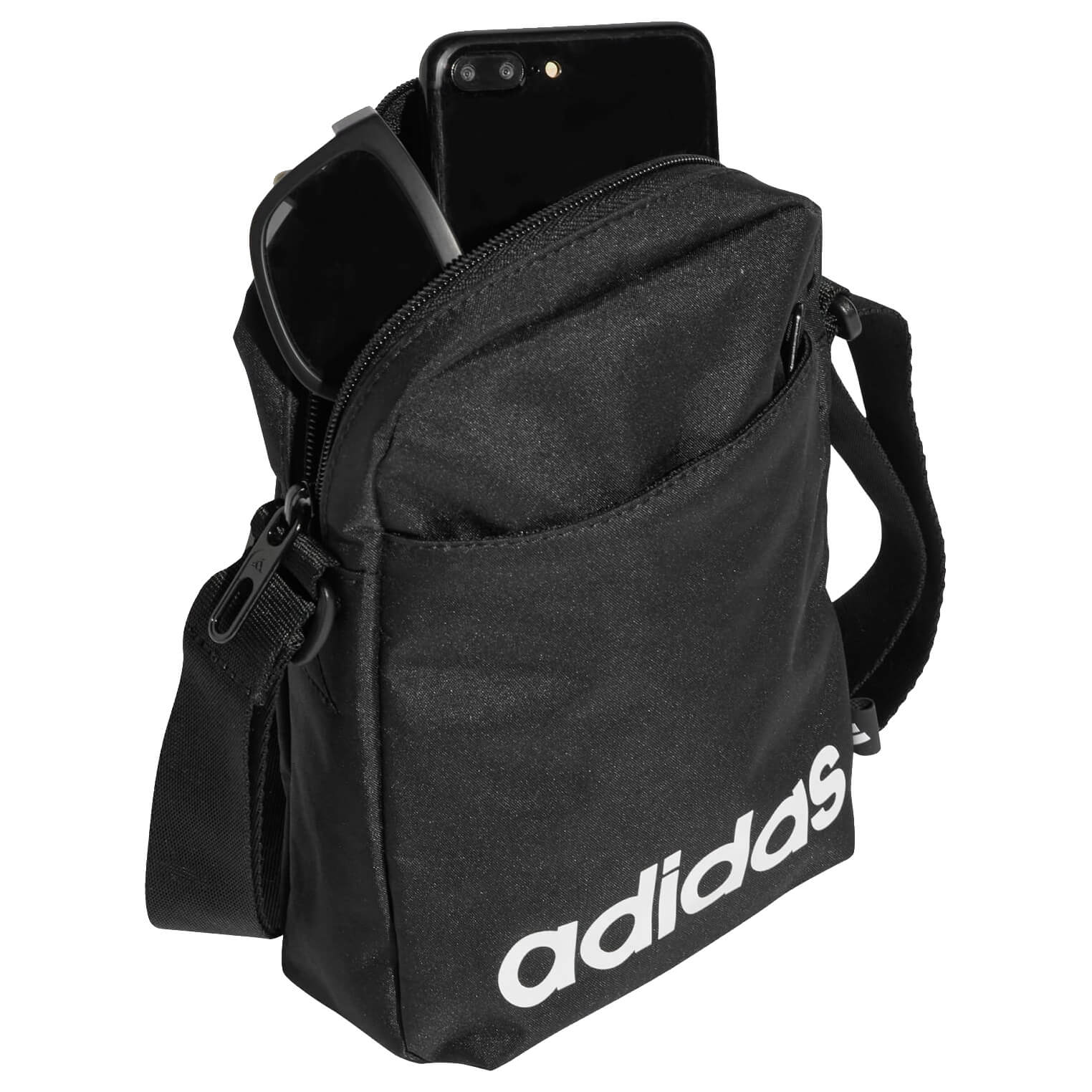 adidas Linear Organizer - Umhängetasche 20 cm (black/white) - Image 4