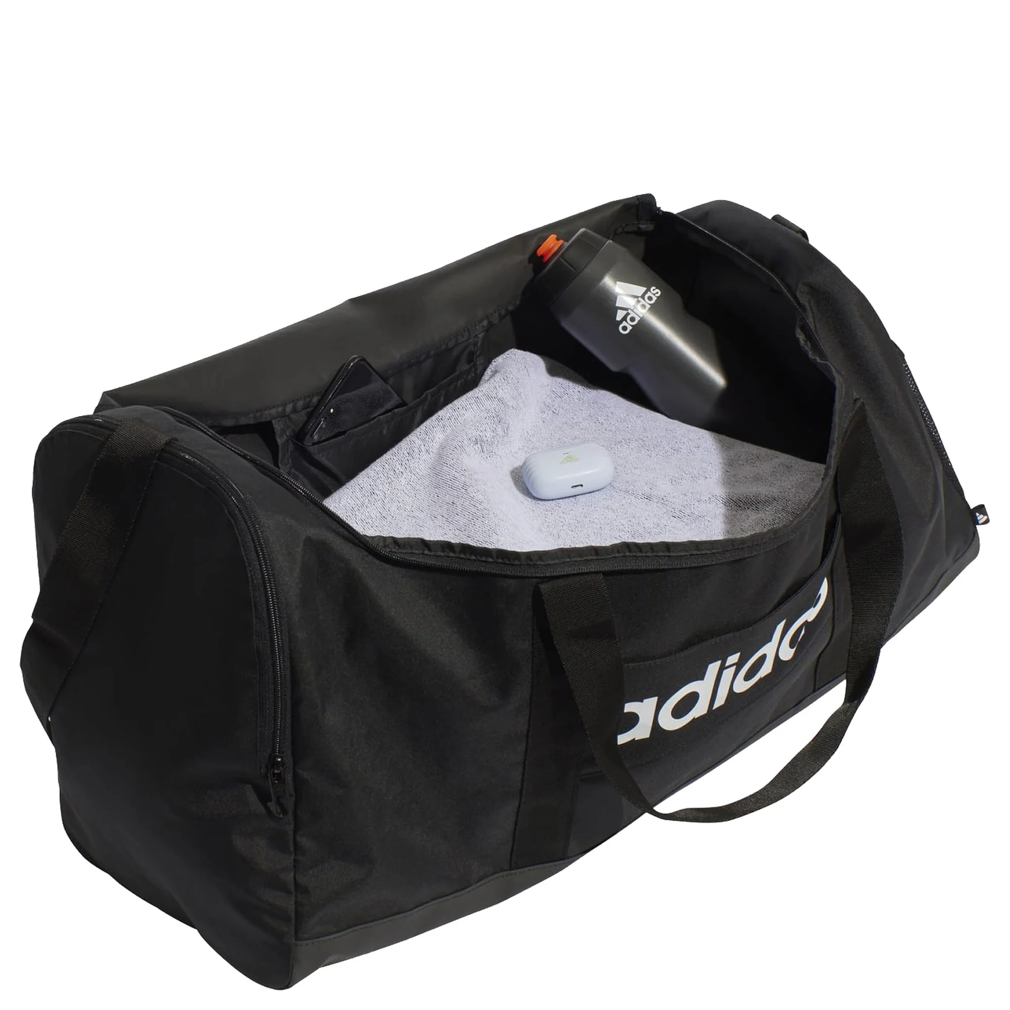 adidas Linear - Sporttasche L 65 cm (black/black/white) - Image 4