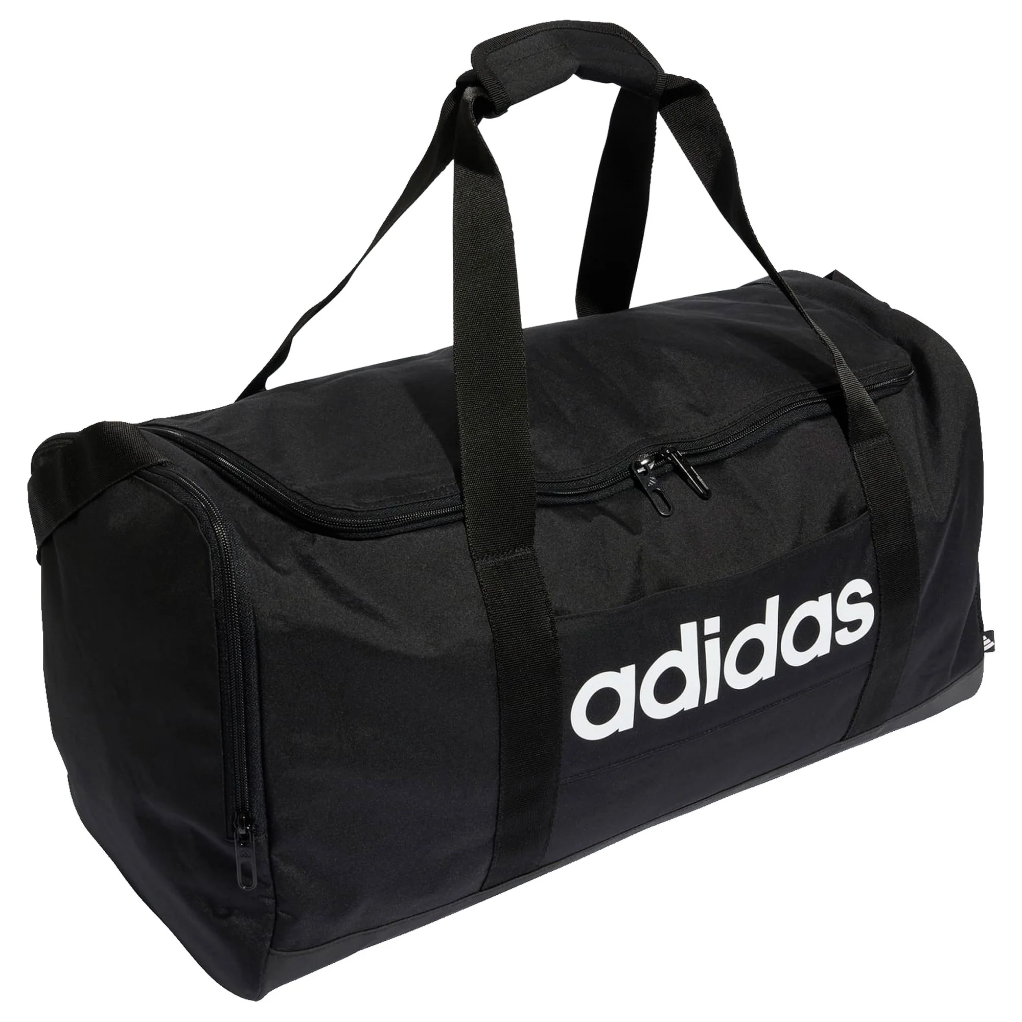 adidas Linear - Sporttasche M 56 cm (black/black/white) - Image 2