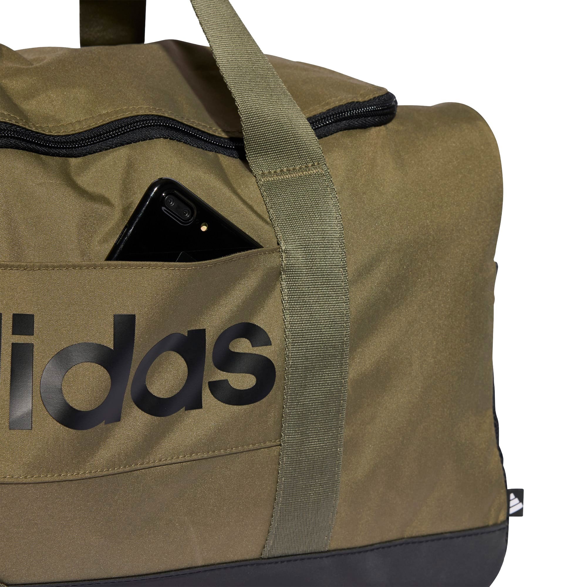 adidas Linear - Sporttasche M 56 cm (olive str/black) - Image 6