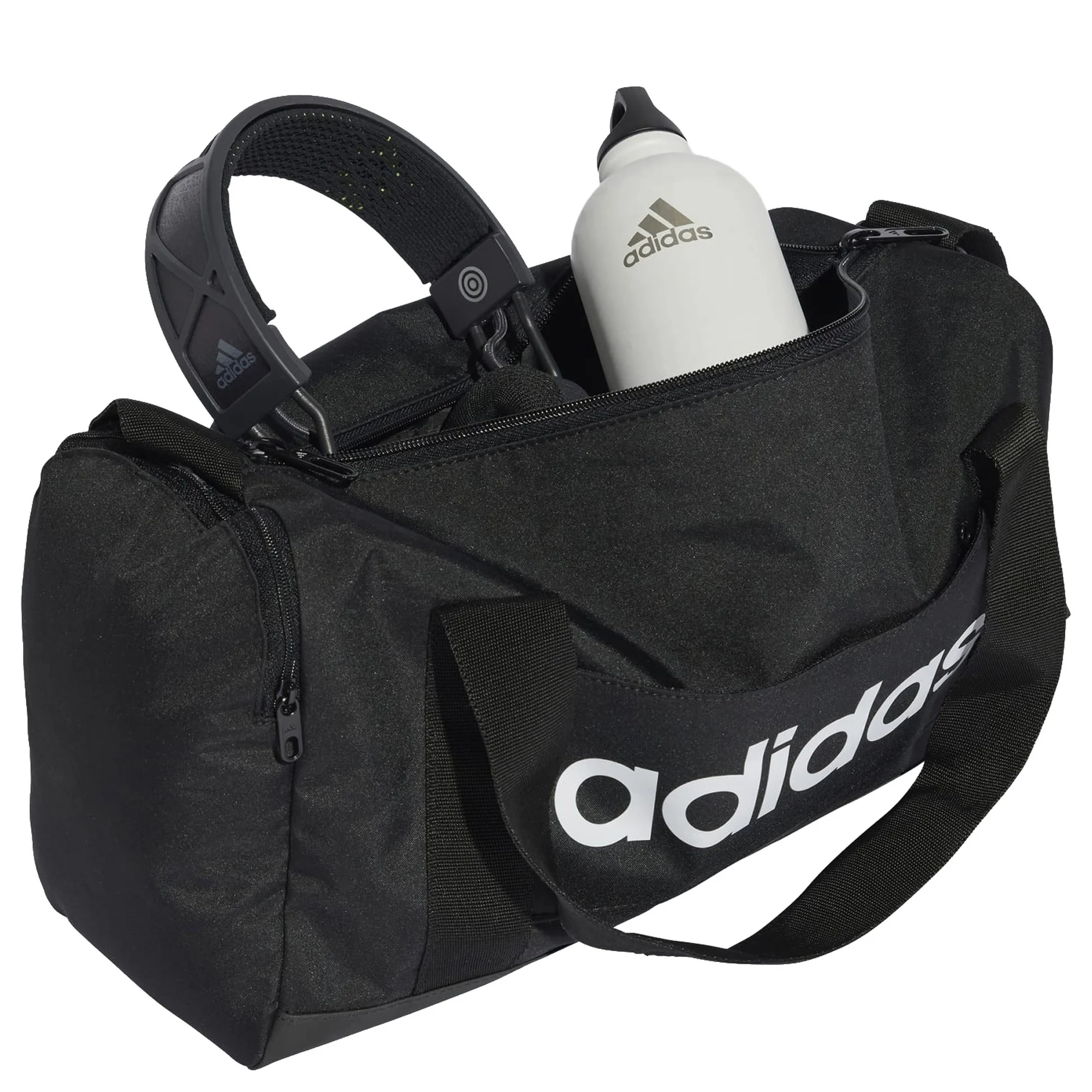 adidas Linear - Sporttasche XS 37 cm (black/black/white) - Image 4