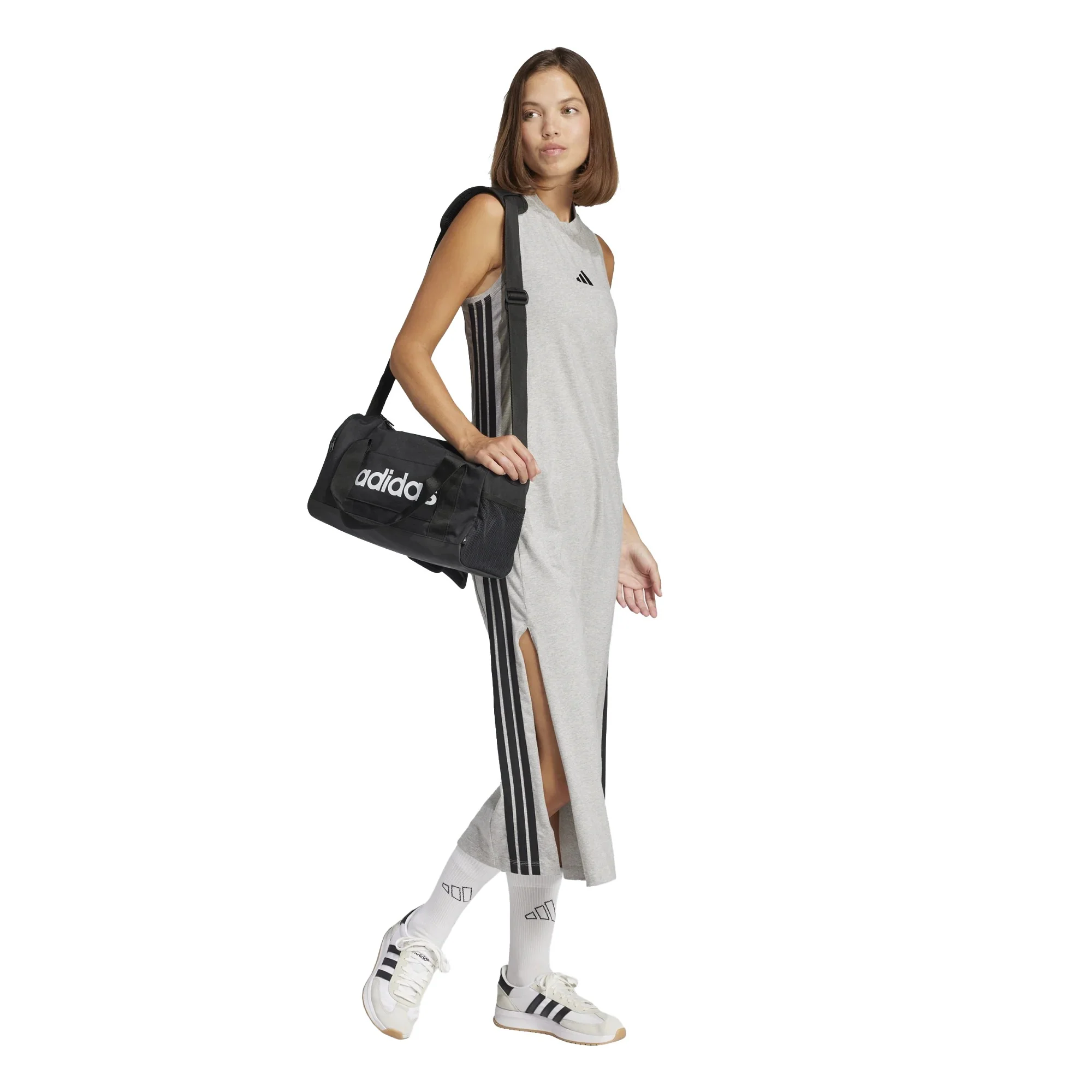 adidas Linear - Sporttasche XS 37 cm (black/black/white) - Image 7