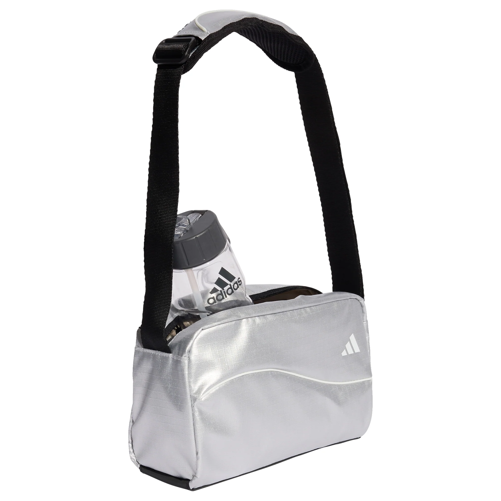 adidas Women Glow - Umhängetasche Mini 28 cm (silver metallic/white) - Image 4