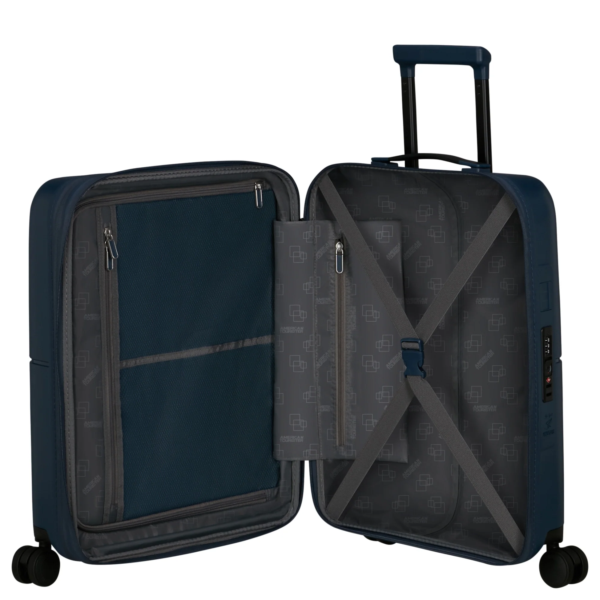 American Tourister Dashpop - 4-Rollen-Kabinentrolley 55 cm erw. (blau) - Image 7