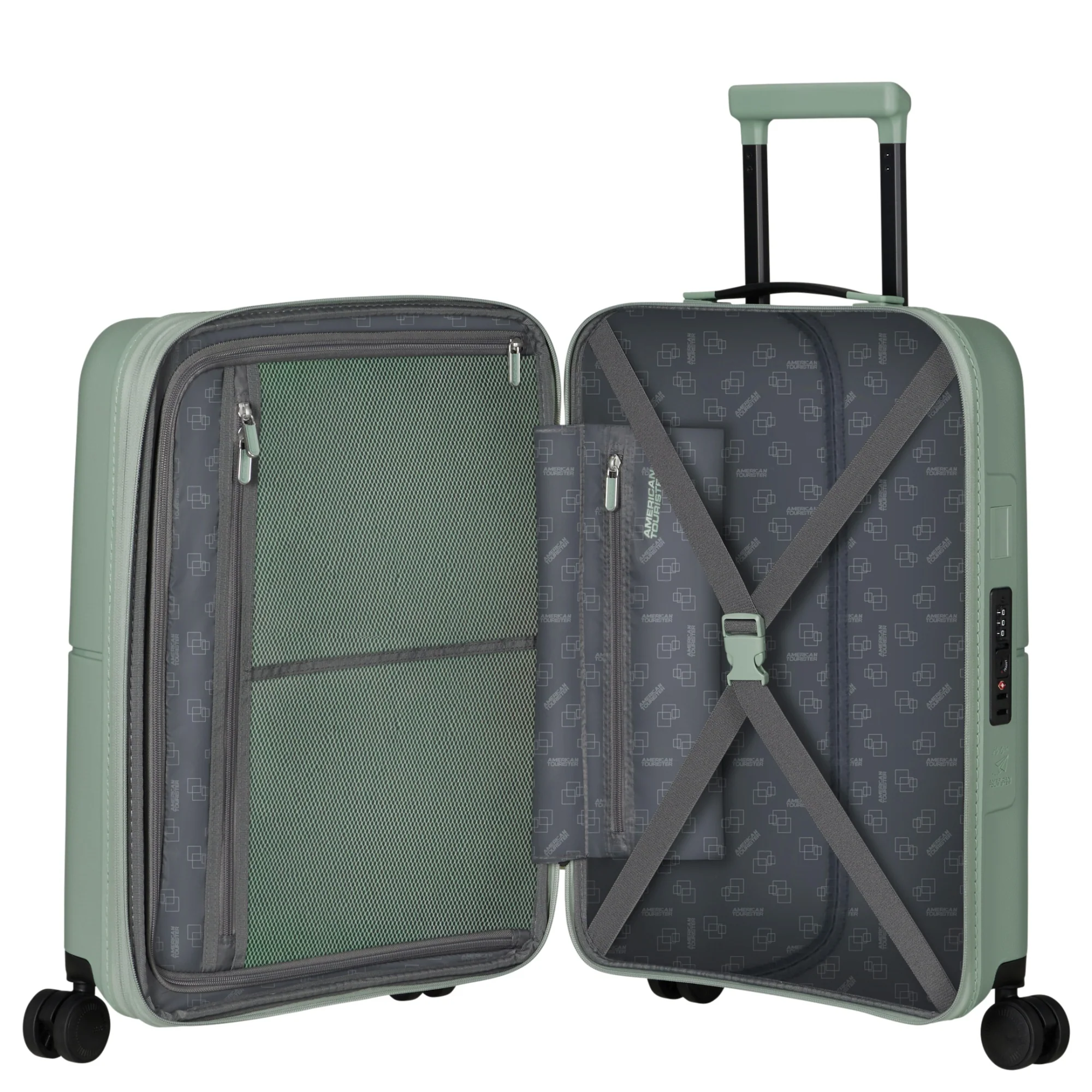 American Tourister Dashpop - 4-Rollen-Kabinentrolley 55 cm erw. (grün) - Image 7