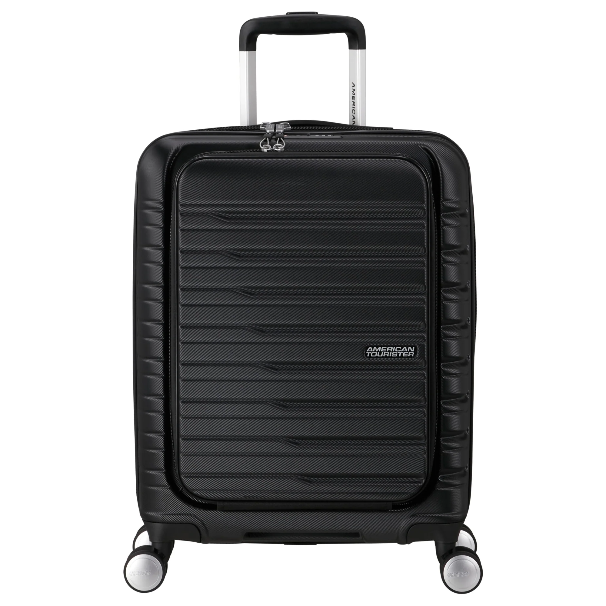 American Tourister Flashline - 4-Rollen-Kabinentrolley mit Vortasche 15.6" 55 cm (schwarz)
