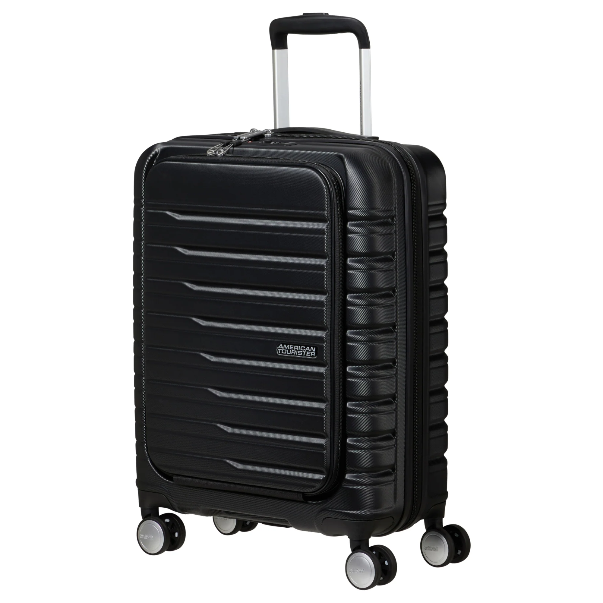 American Tourister Flashline - 4-Rollen-Kabinentrolley mit Vortasche 15.6" 55 cm (schwarz) - Image 2