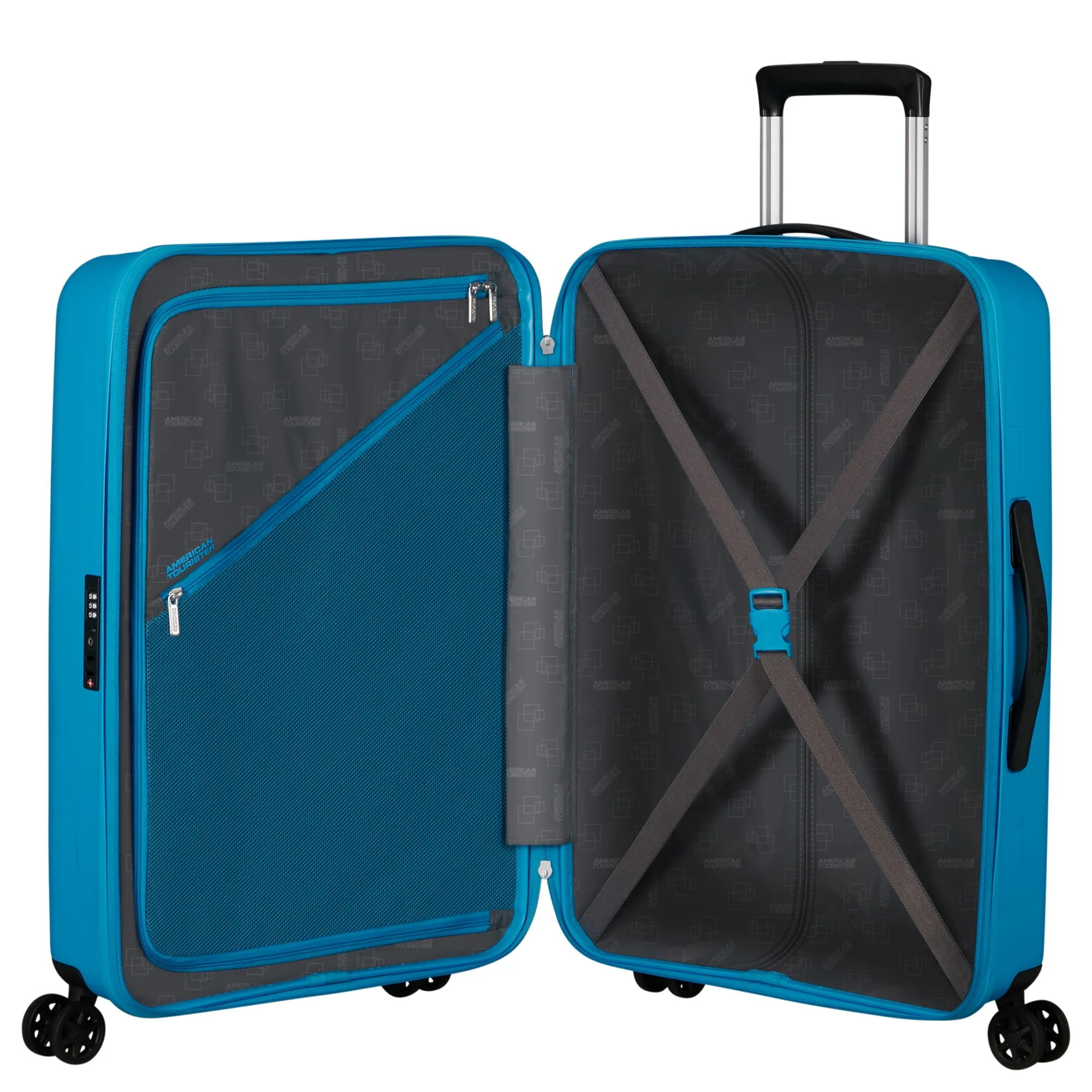American Tourister Rejoy - 4-Rollen-Trolley 68 cm (blau) - Image 6