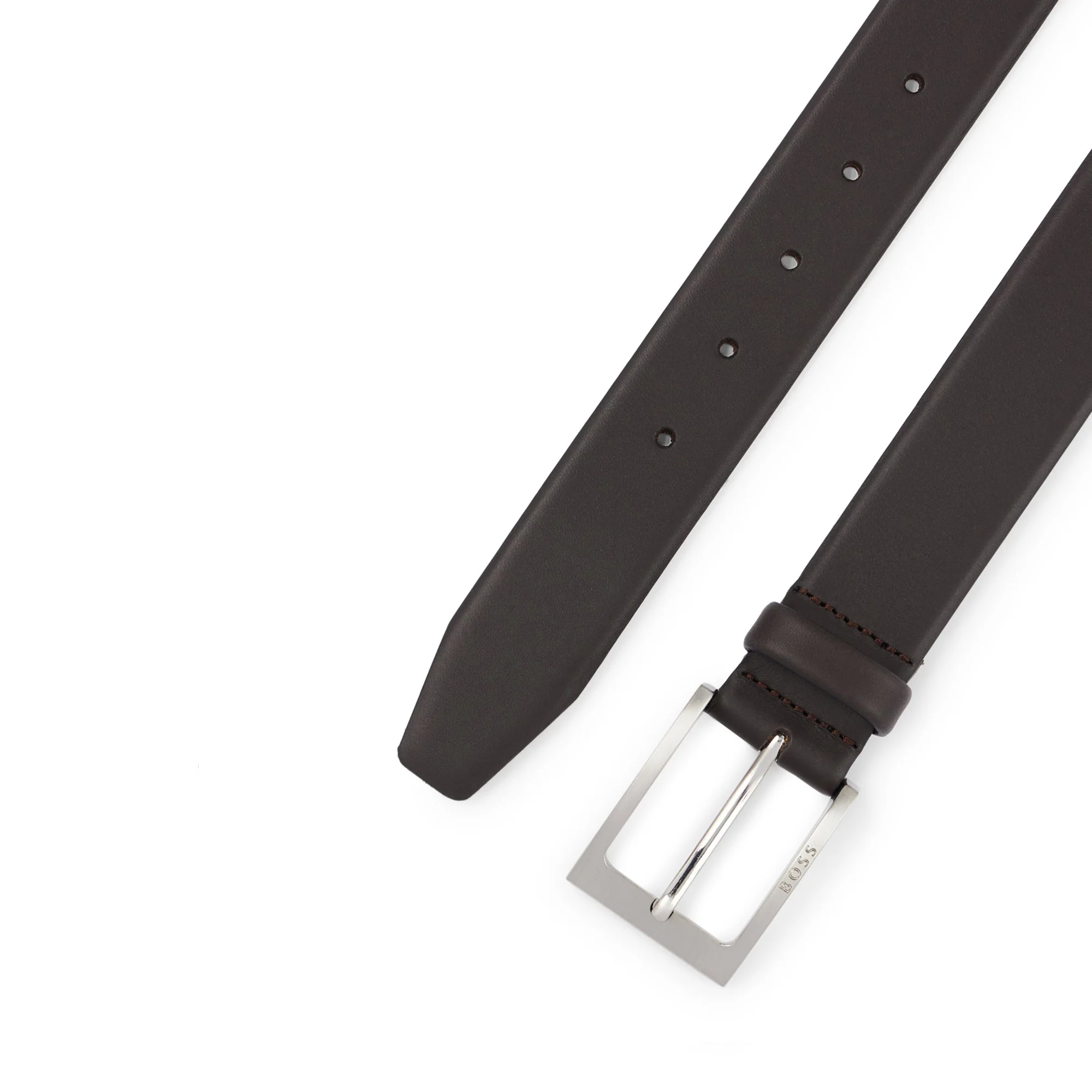 BOSS Barnabie - Ledergürtel mit Dornschließe 3.5 cm (dark brown, 115 cm) - Image 2