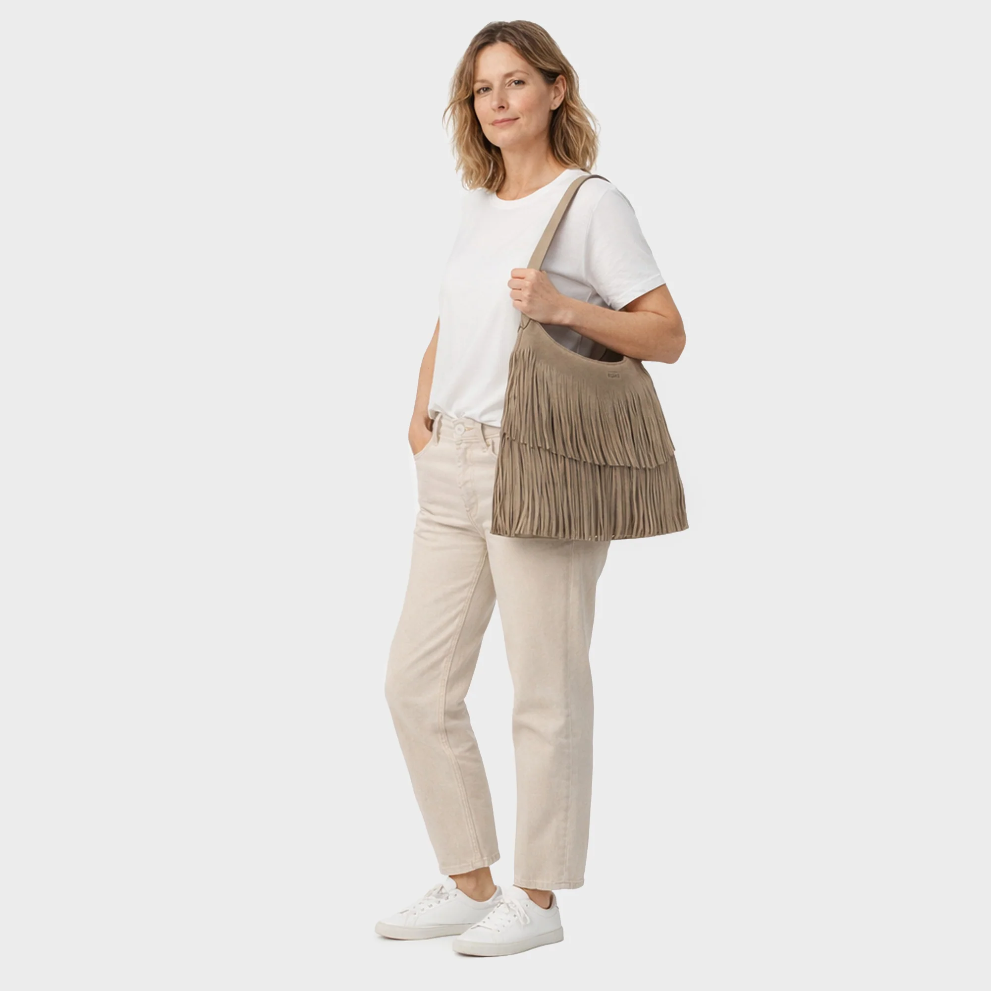 BOSS Lenah Hobo - Schultertasche 39.5 cm (light beige) - Image 7