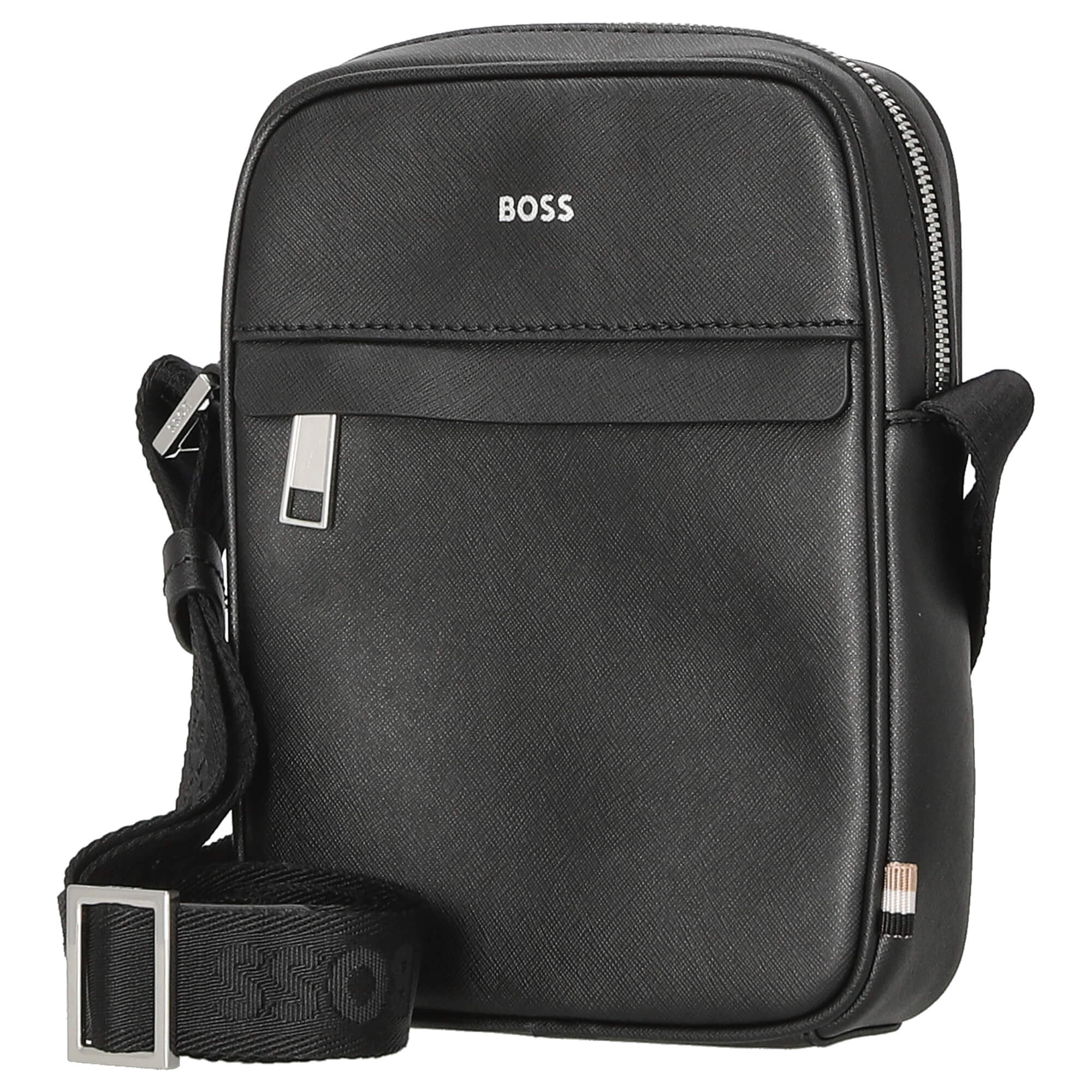 BOSS Zair Ns Zip - Umhängetasche Leder 21 cm (schwarz) - Image 2