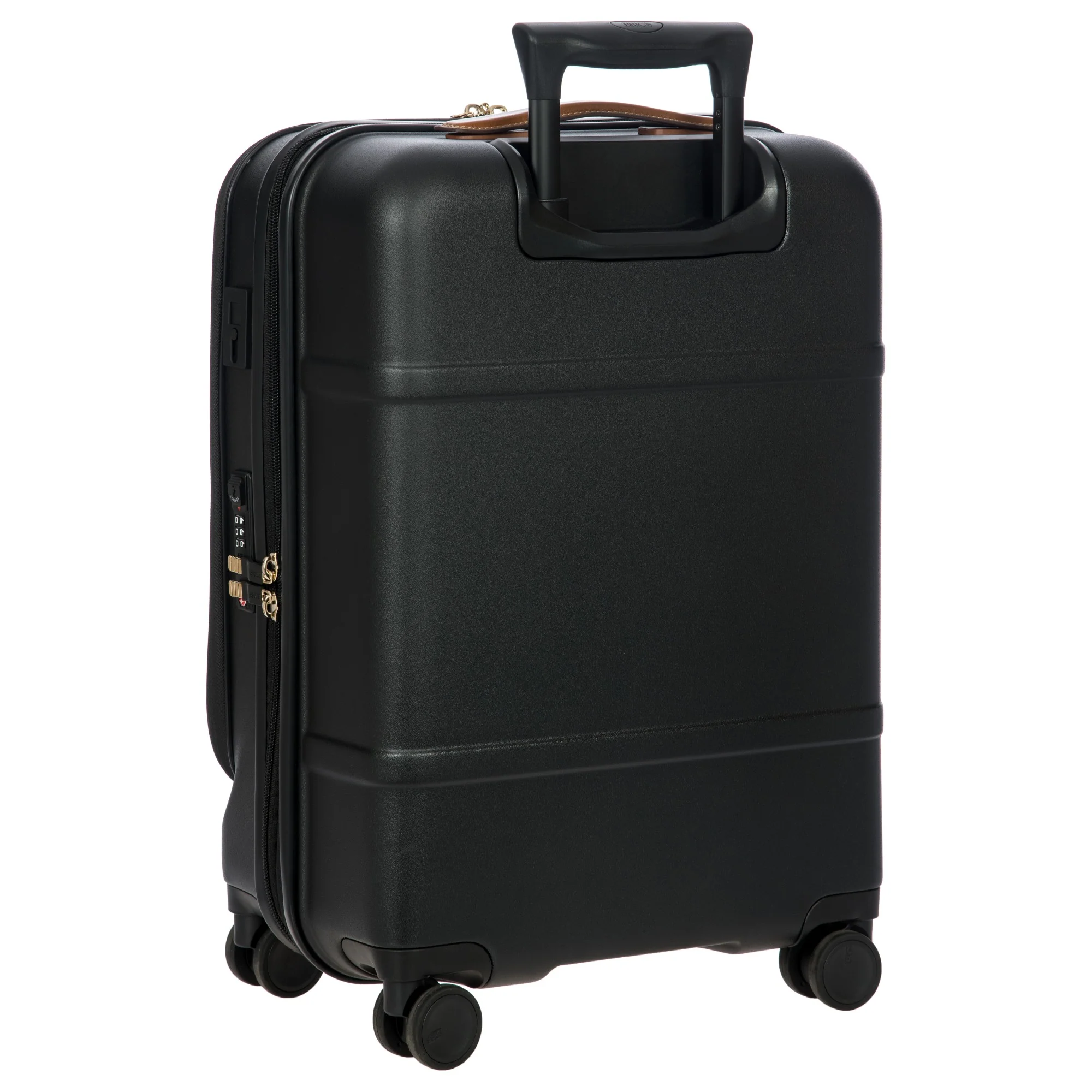 Brics Bellagio - 4-Rollen-Kabinentrolley mit Vortasche 55 cm erw. recycelt (black/tan) - Image 4