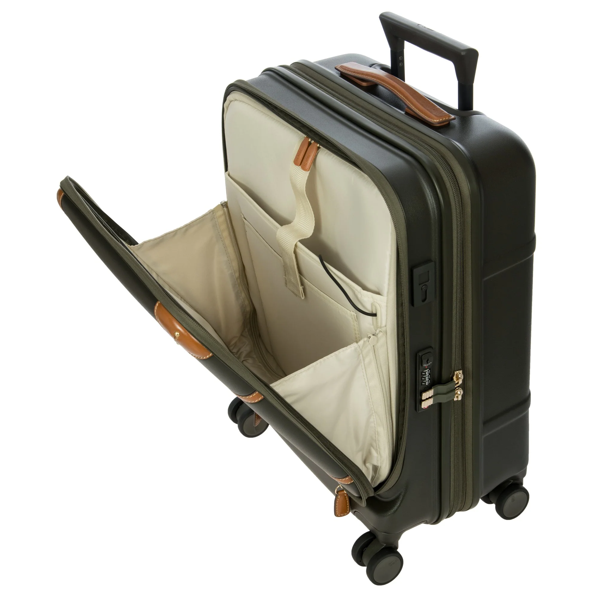 Brics Bellagio - 4-Rollen-Kabinentrolley mit Vortasche 55 cm erw. recycelt (olive) - Image 11