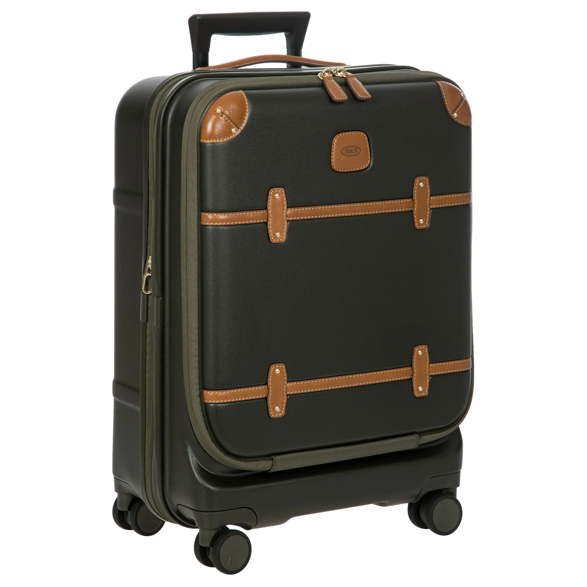 Brics Bellagio - 4-Rollen-Kabinentrolley mit Vortasche 55 cm erw. recycelt (olive) - Image 2