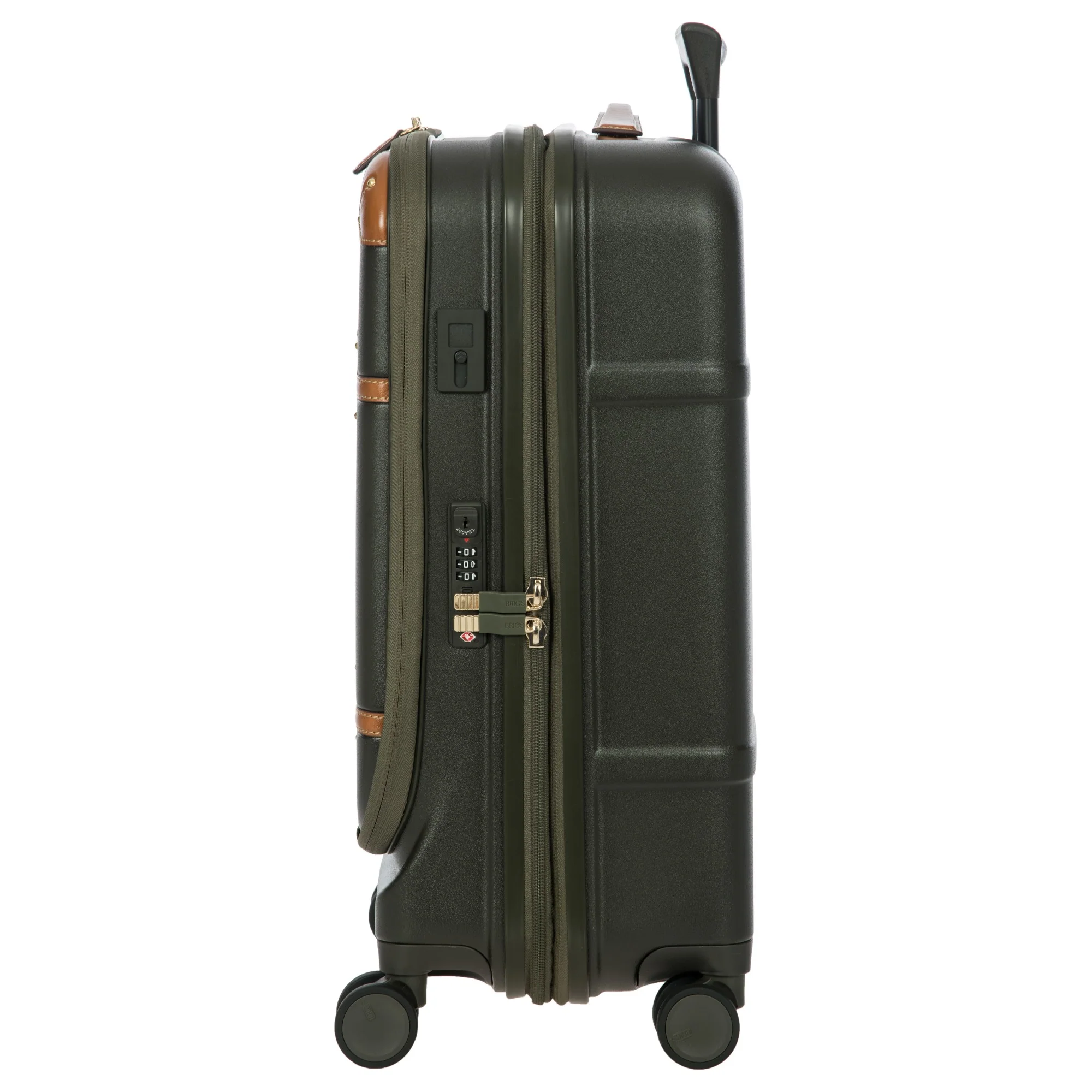 Brics Bellagio - 4-Rollen-Kabinentrolley mit Vortasche 55 cm erw. recycelt (olive) - Image 4