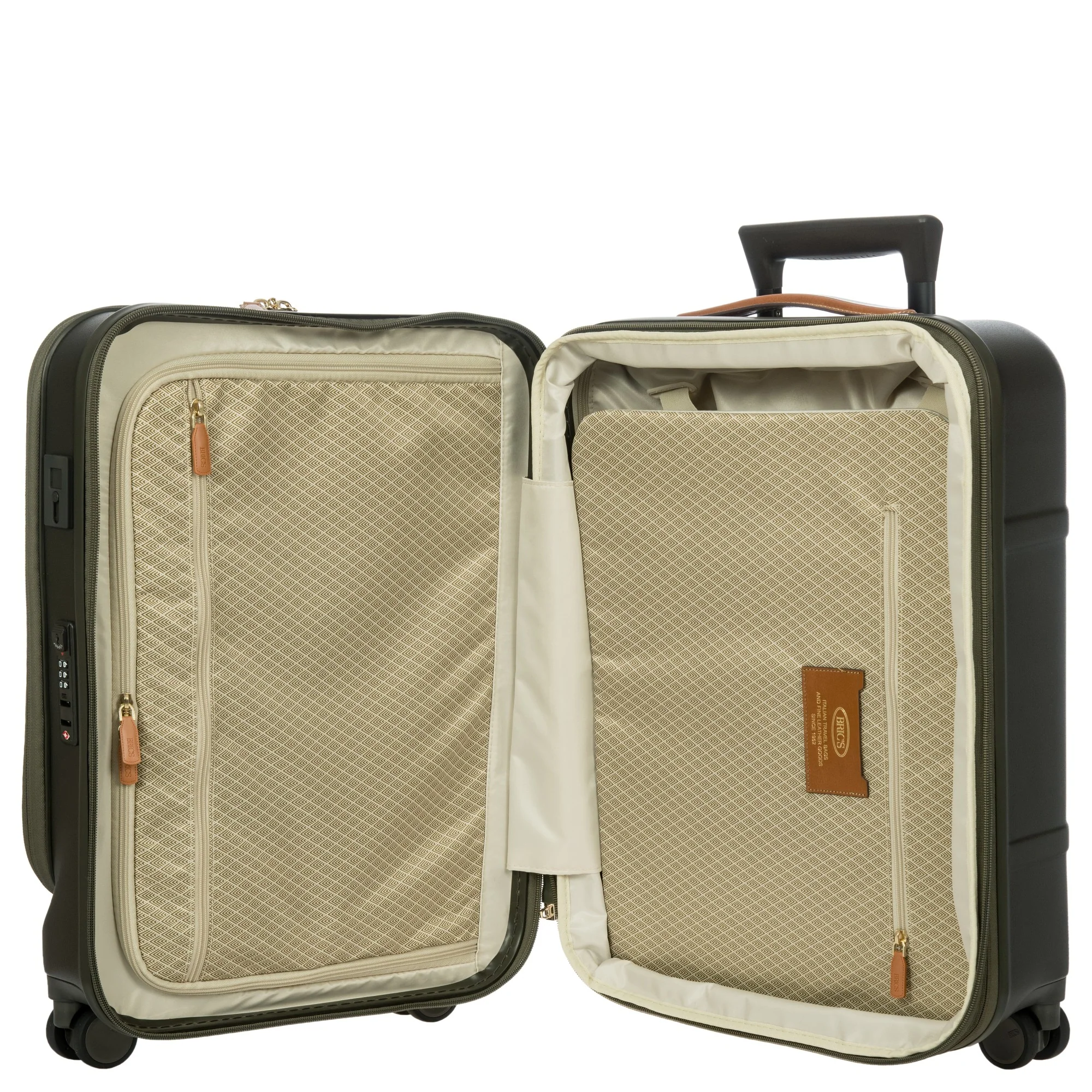 Brics Bellagio - 4-Rollen-Kabinentrolley mit Vortasche 55 cm erw. recycelt (olive) - Image 6