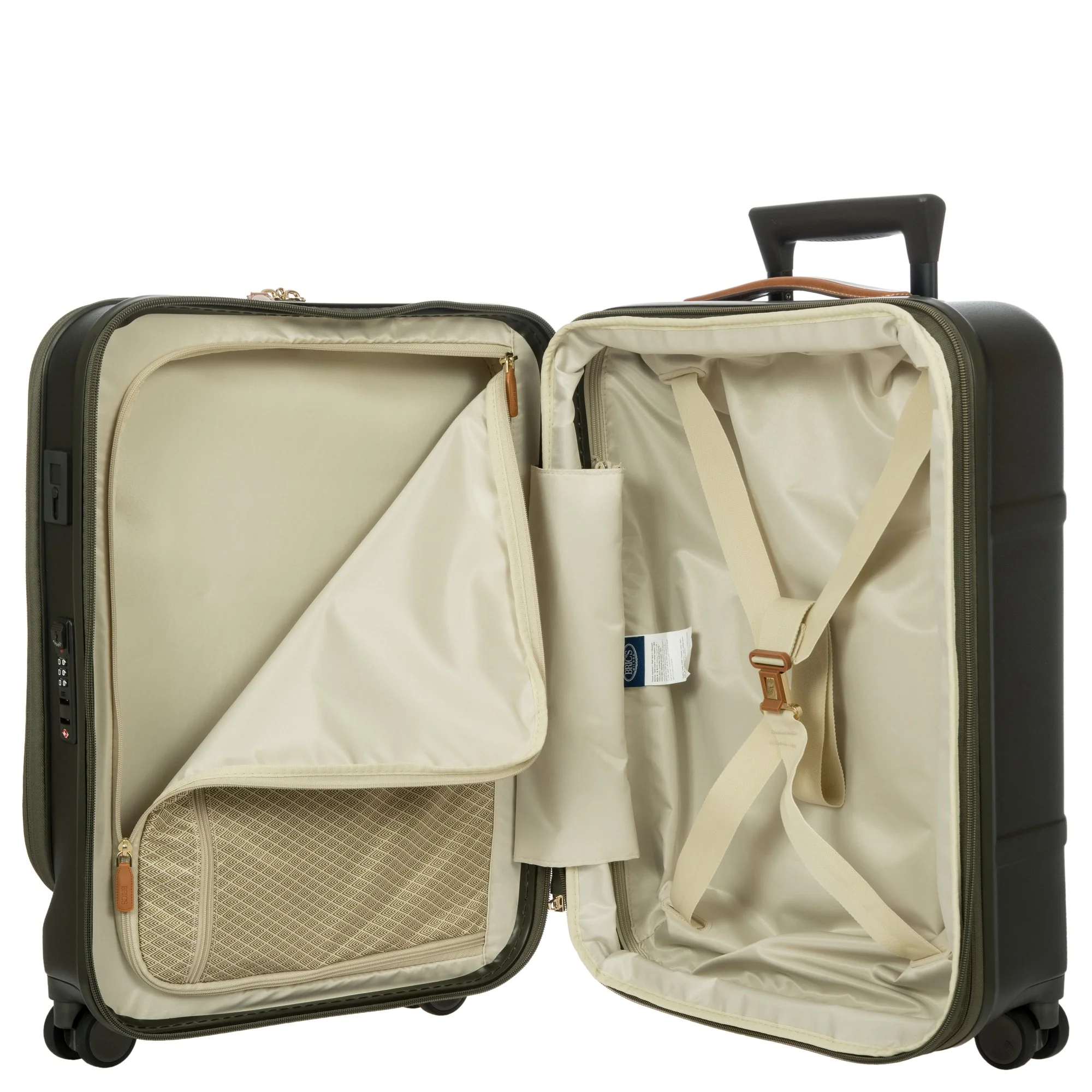 Brics Bellagio - 4-Rollen-Kabinentrolley mit Vortasche 55 cm erw. recycelt (olive) - Image 7