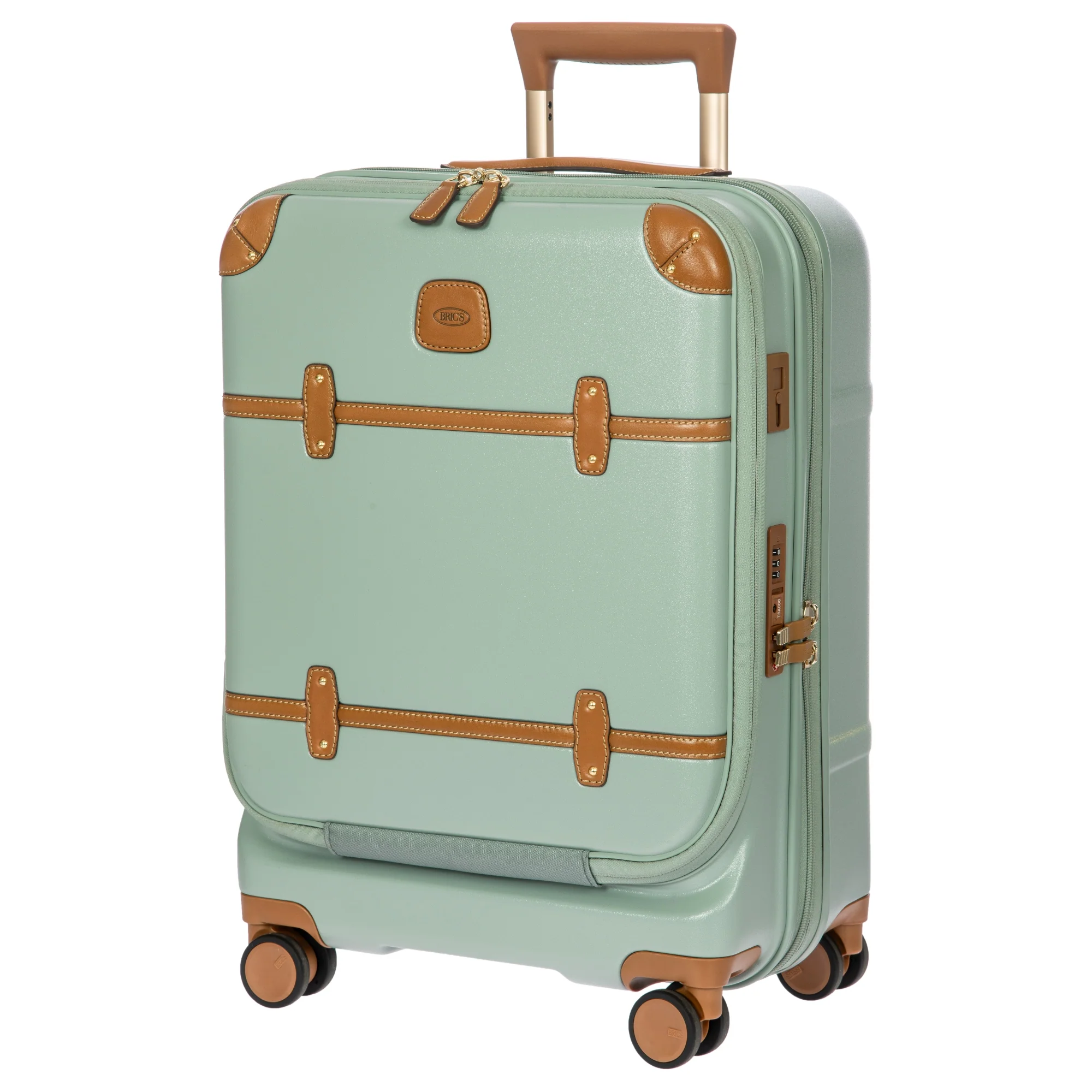 Brics Bellagio - 4-Rollen-Kabinentrolley mit Vortasche S 55 cm erw. USB (eucalyptus) - Image 2