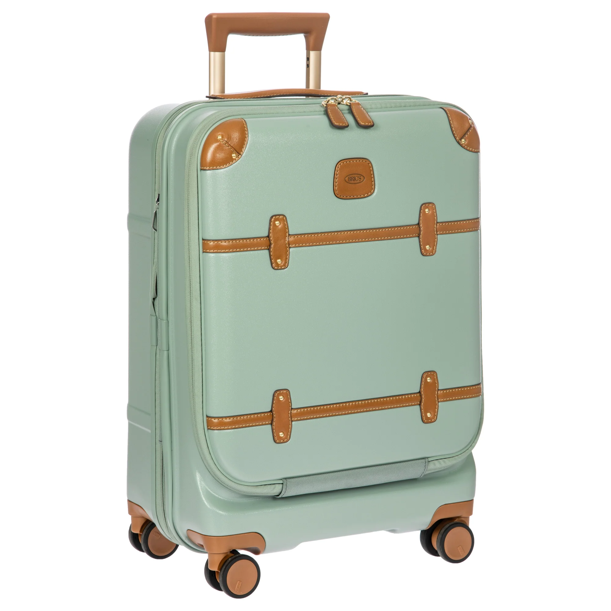 Brics Bellagio - 4-Rollen-Kabinentrolley mit Vortasche S 55 cm erw. USB (eucalyptus) - Image 5