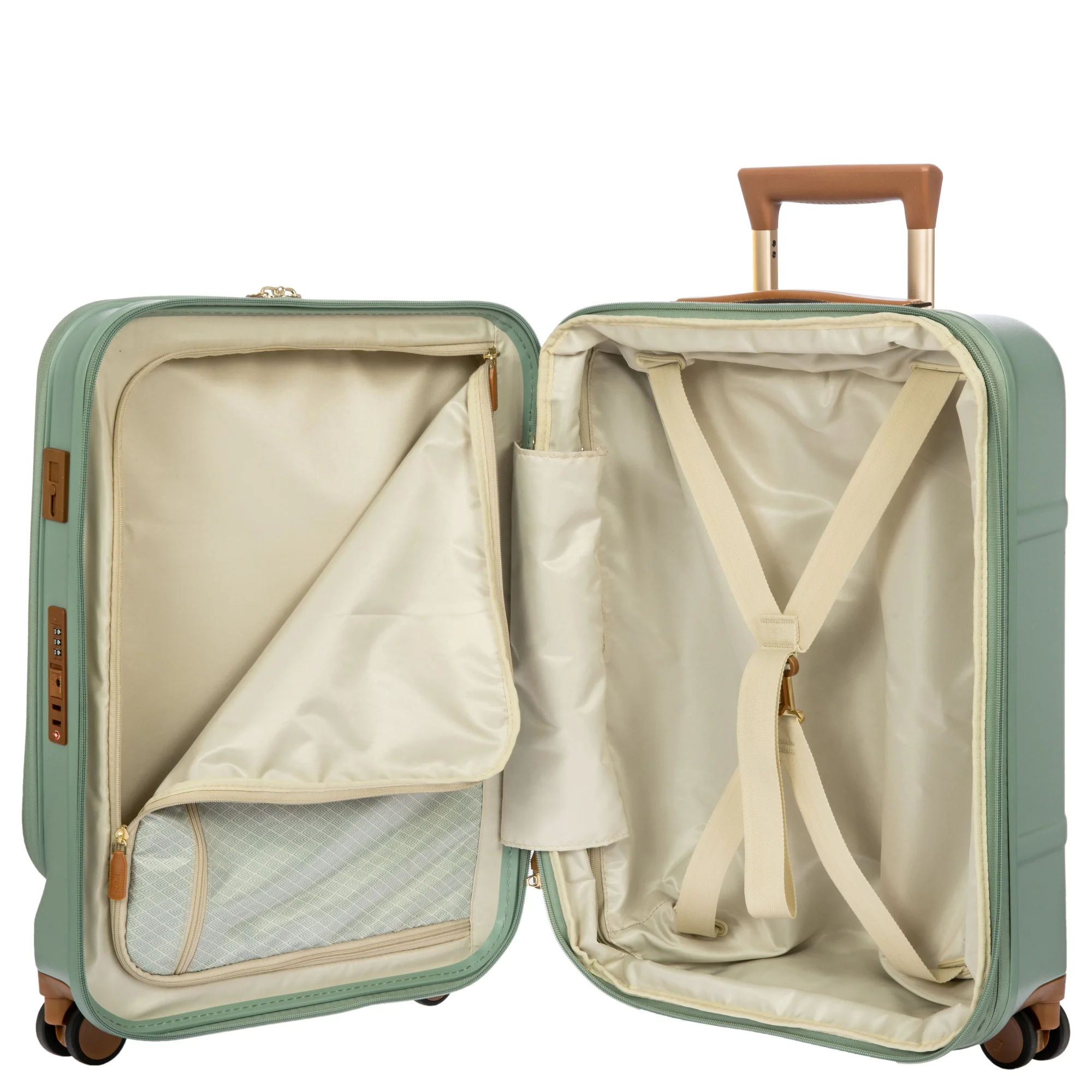Brics Bellagio - 4-Rollen-Kabinentrolley mit Vortasche S 55 cm erw. USB (eucalyptus) - Image 8