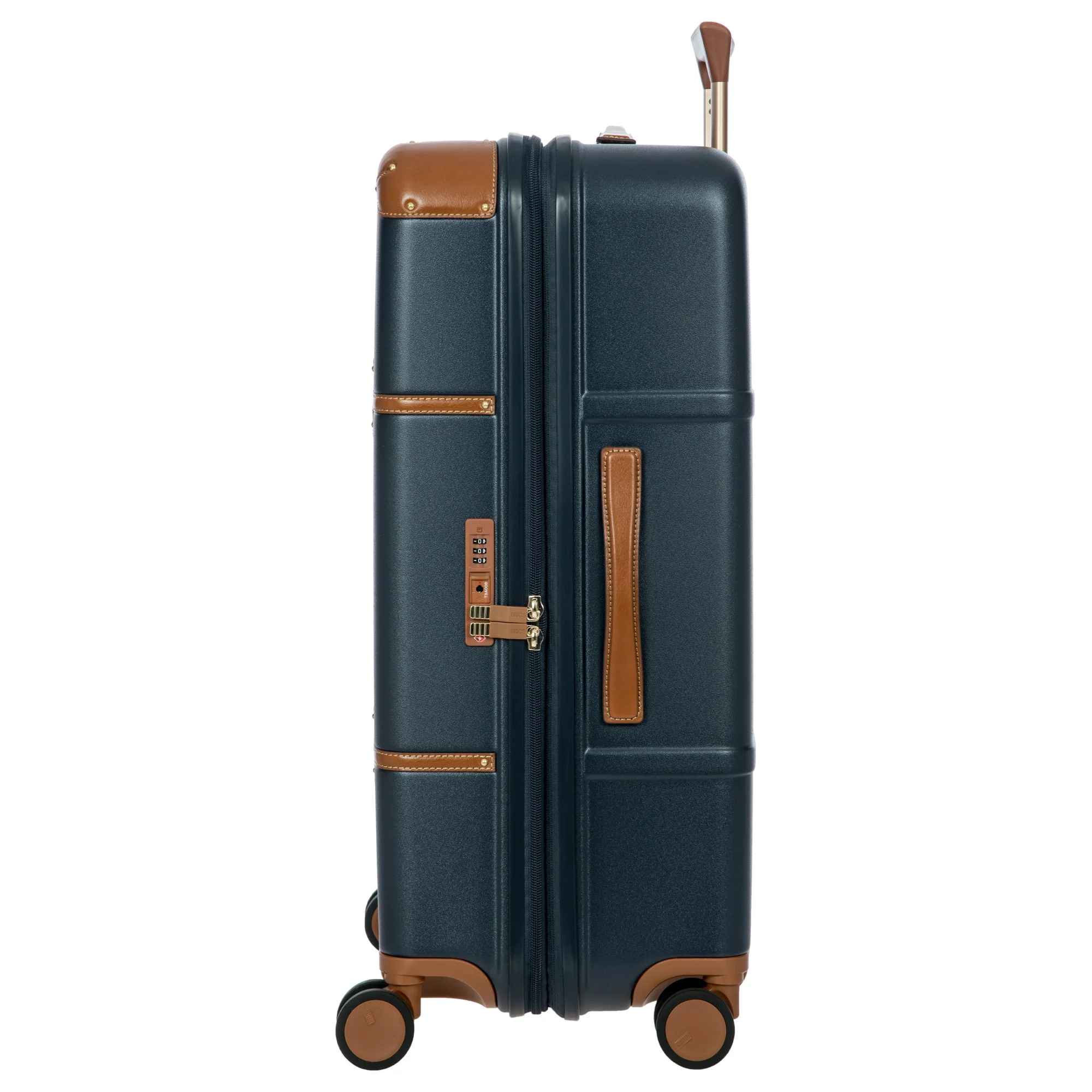 Brics Bellagio - 4-Rollen-Trolley 70.5 cm erw. recycelt (blue/tan) - Image 4