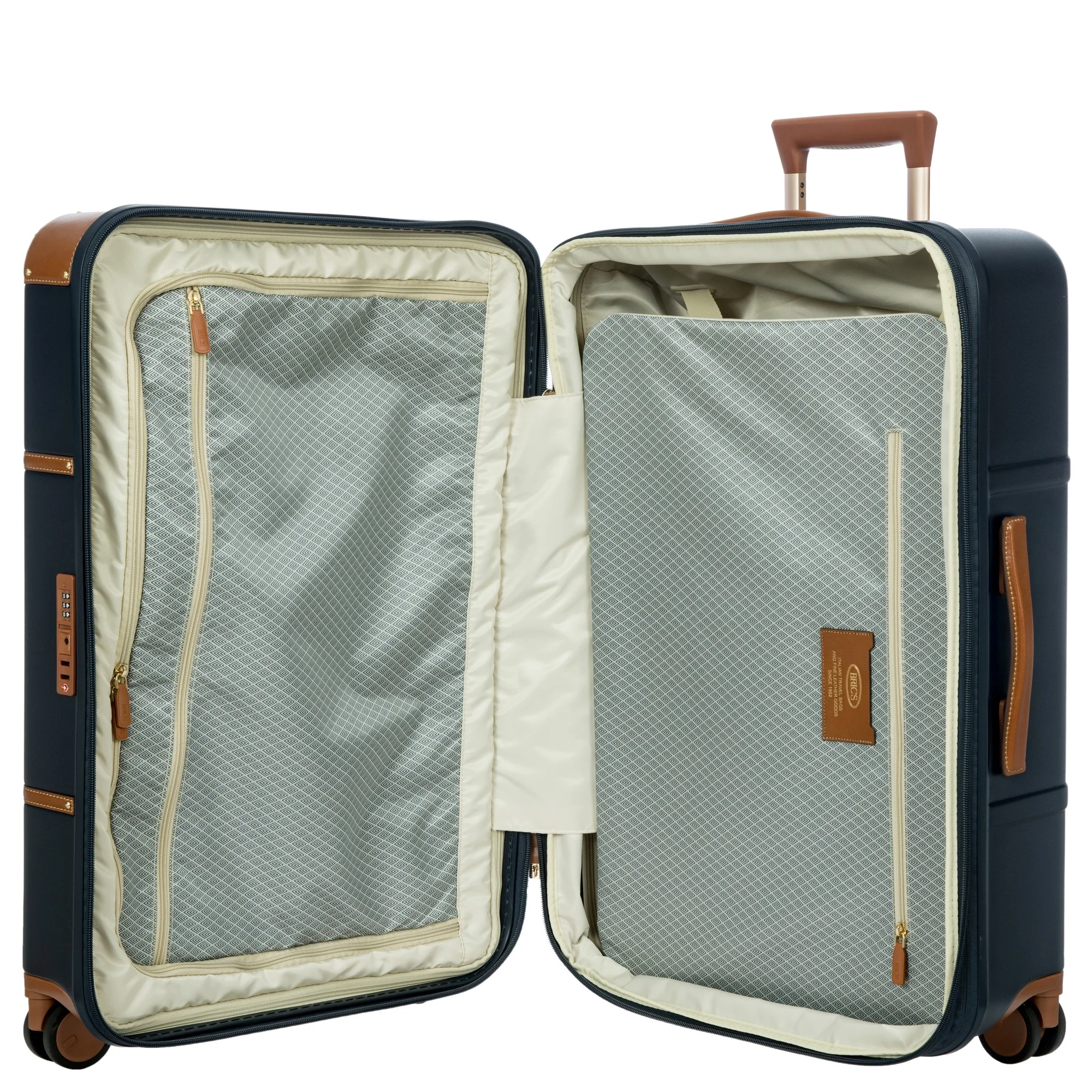 Brics Bellagio - 4-Rollen-Trolley 70.5 cm erw. recycelt (blue/tan) - Image 7
