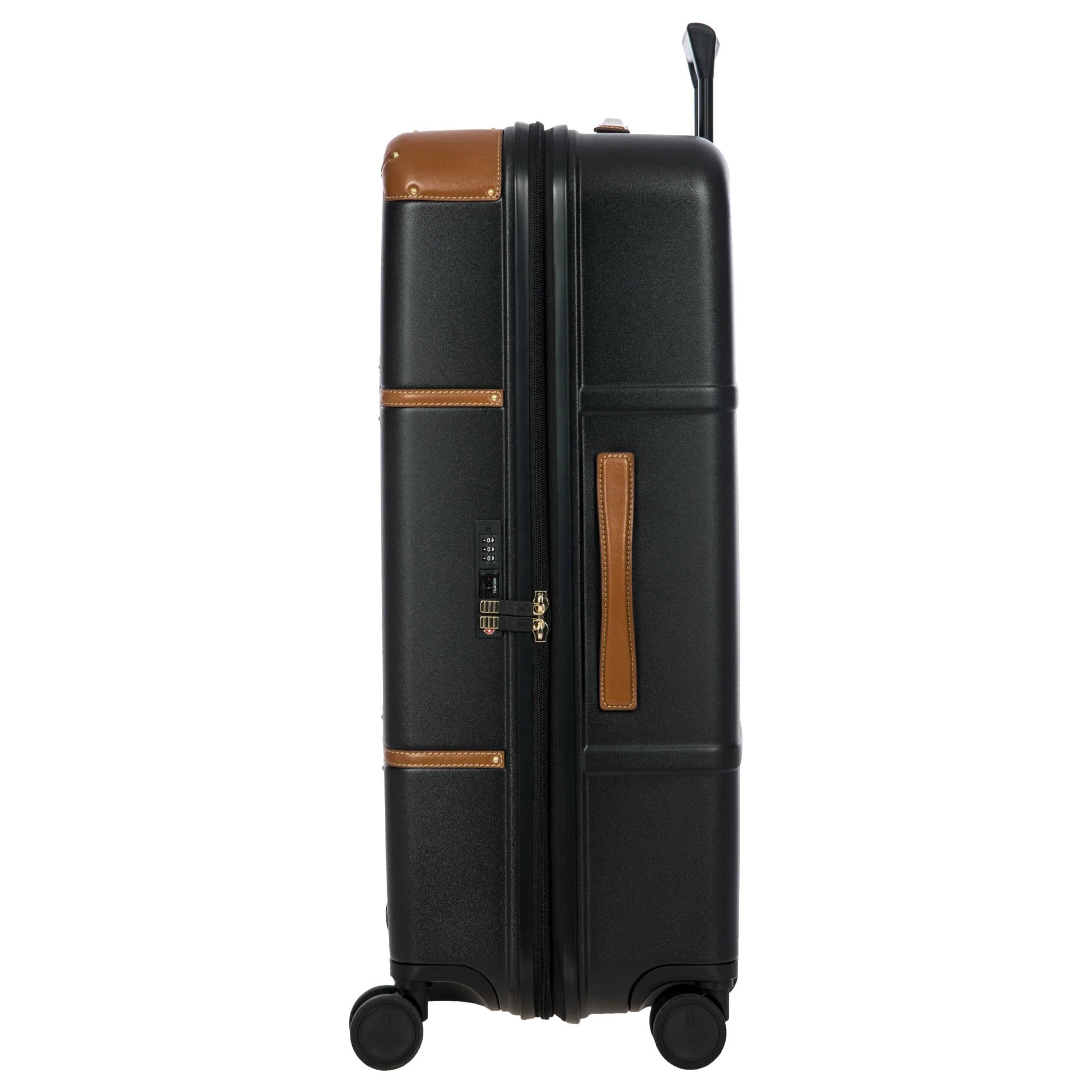 Brics Bellagio - 4-Rollen-Trolley 76 cm erw. recycelt (black/tan) - Image 4