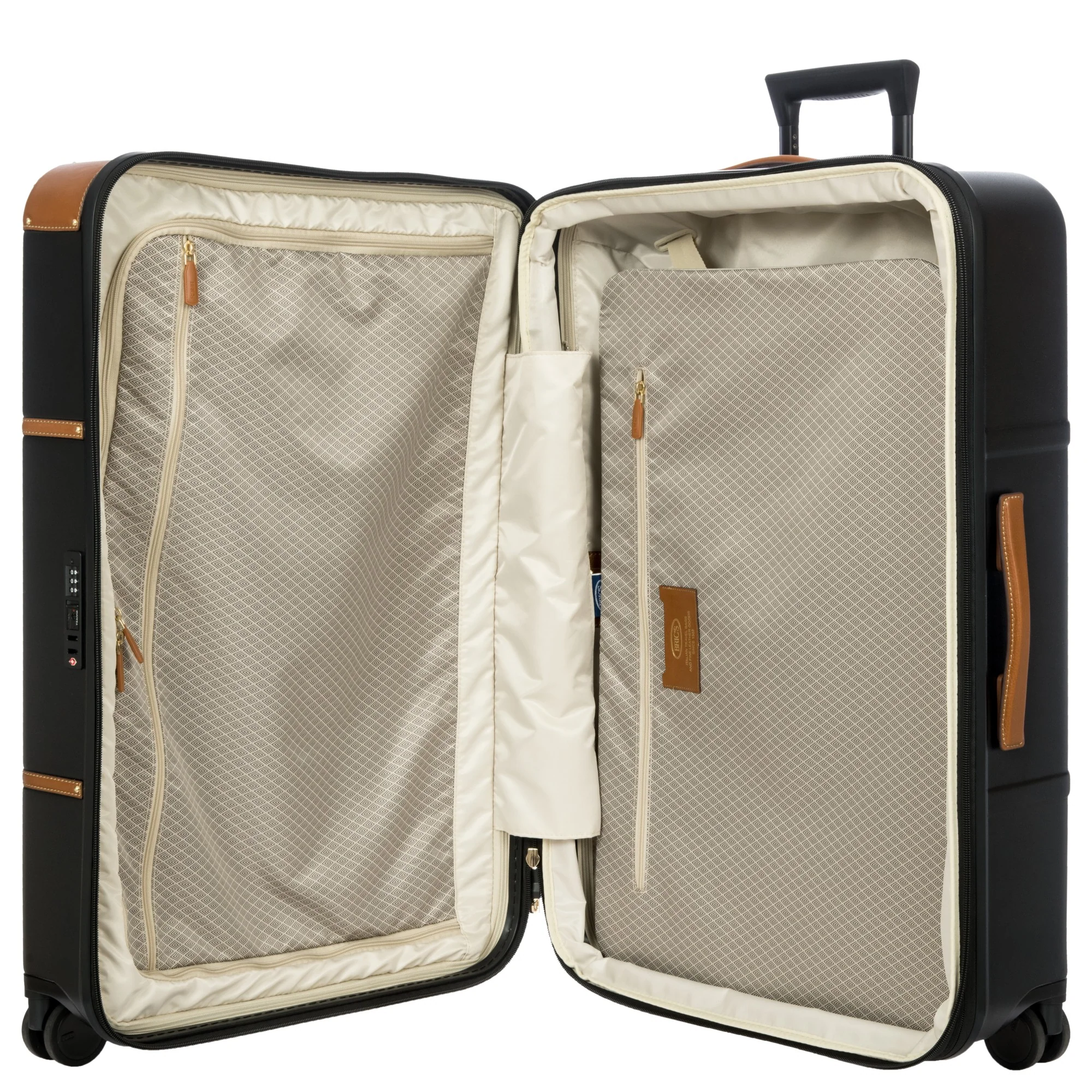 Brics Bellagio - 4-Rollen-Trolley 76 cm erw. recycelt (black/tan) - Image 6