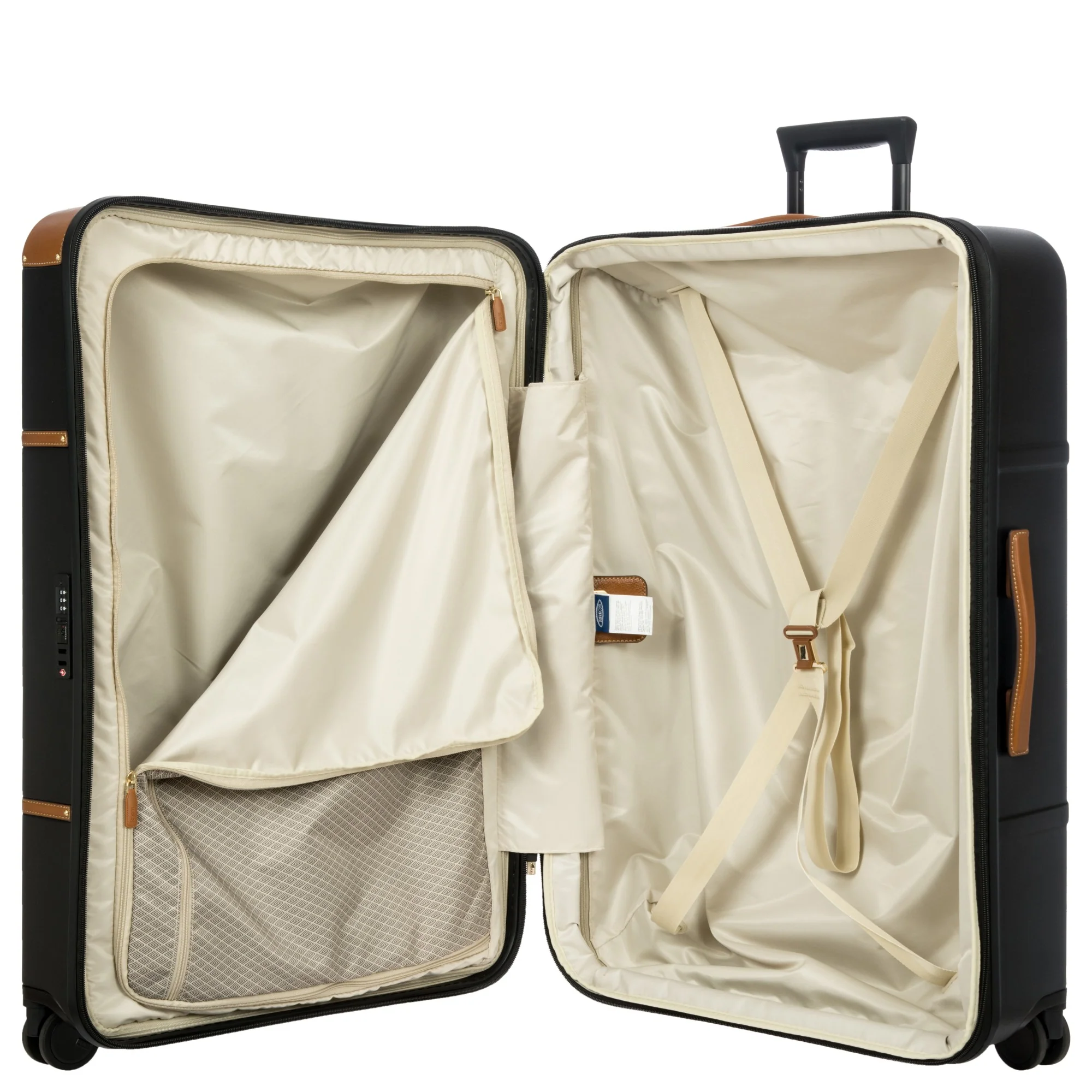 Brics Bellagio - 4-Rollen-Trolley 82 cm erw. recycelt (black/tan) - Image 7