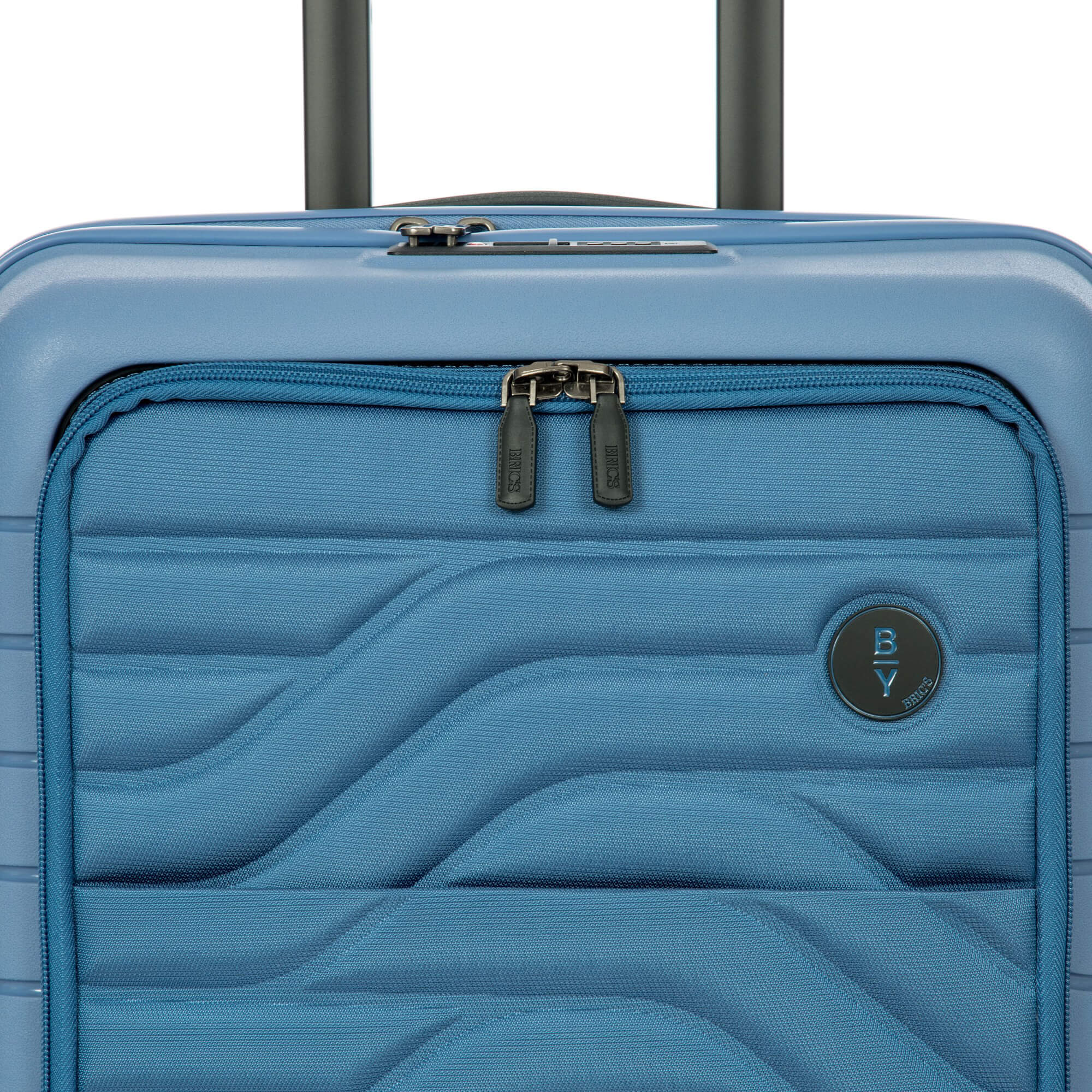 Brics BY Ulisse - 4-Rollen-Kabinentrolley mit Vortasche 55 cm erw. USB (grey blue) - Image 10