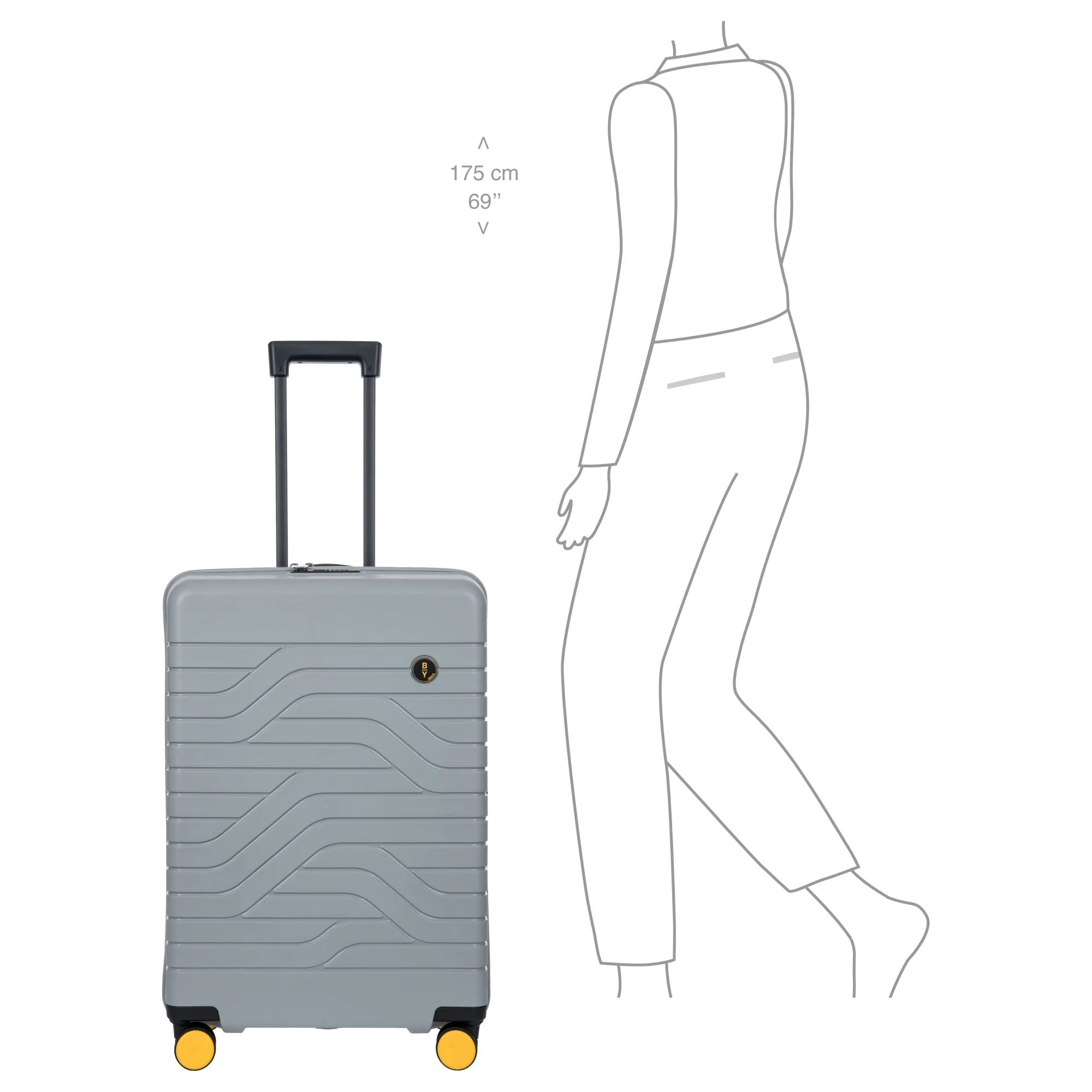 Brics BY Ulisse - 4-Rollen-Trolley 71 cm erw. (grau) - Image 8