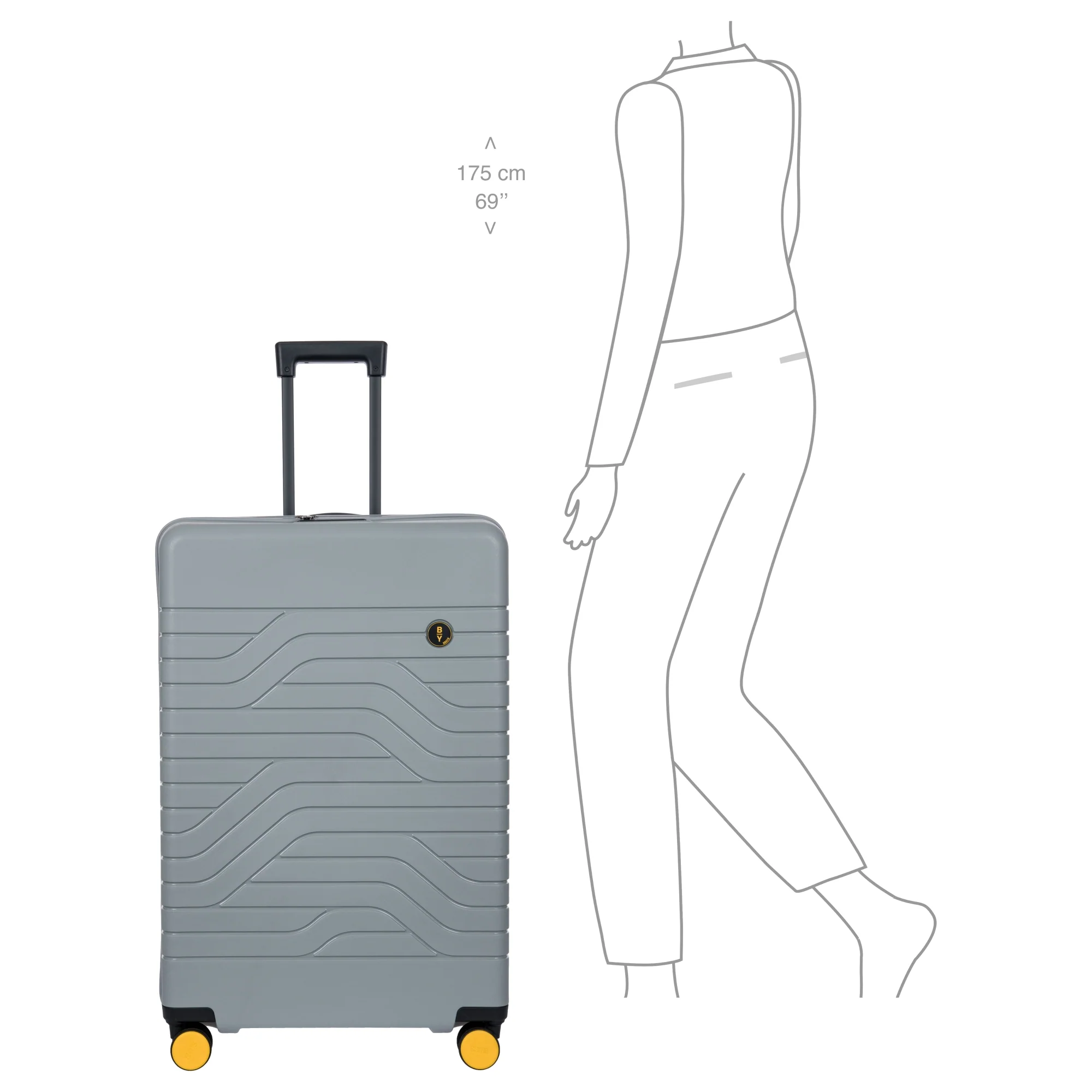 Brics BY Ulisse - 4-Rollen-Trolley L 79 cm erw. (grau) - Image 8