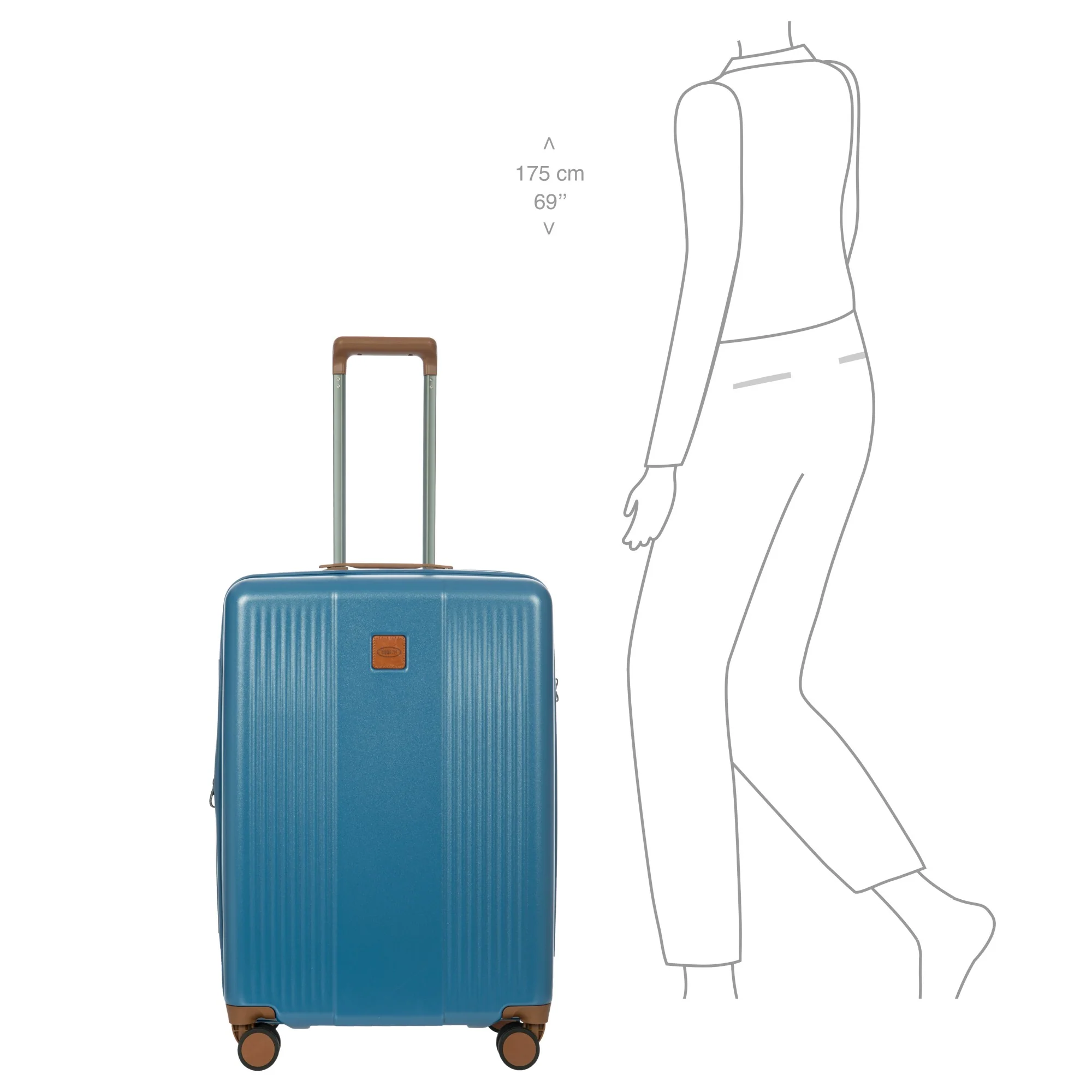 Brics Ferrara - 4-Rollen-Trolley M 67 cm erw. (denim) - Image 9