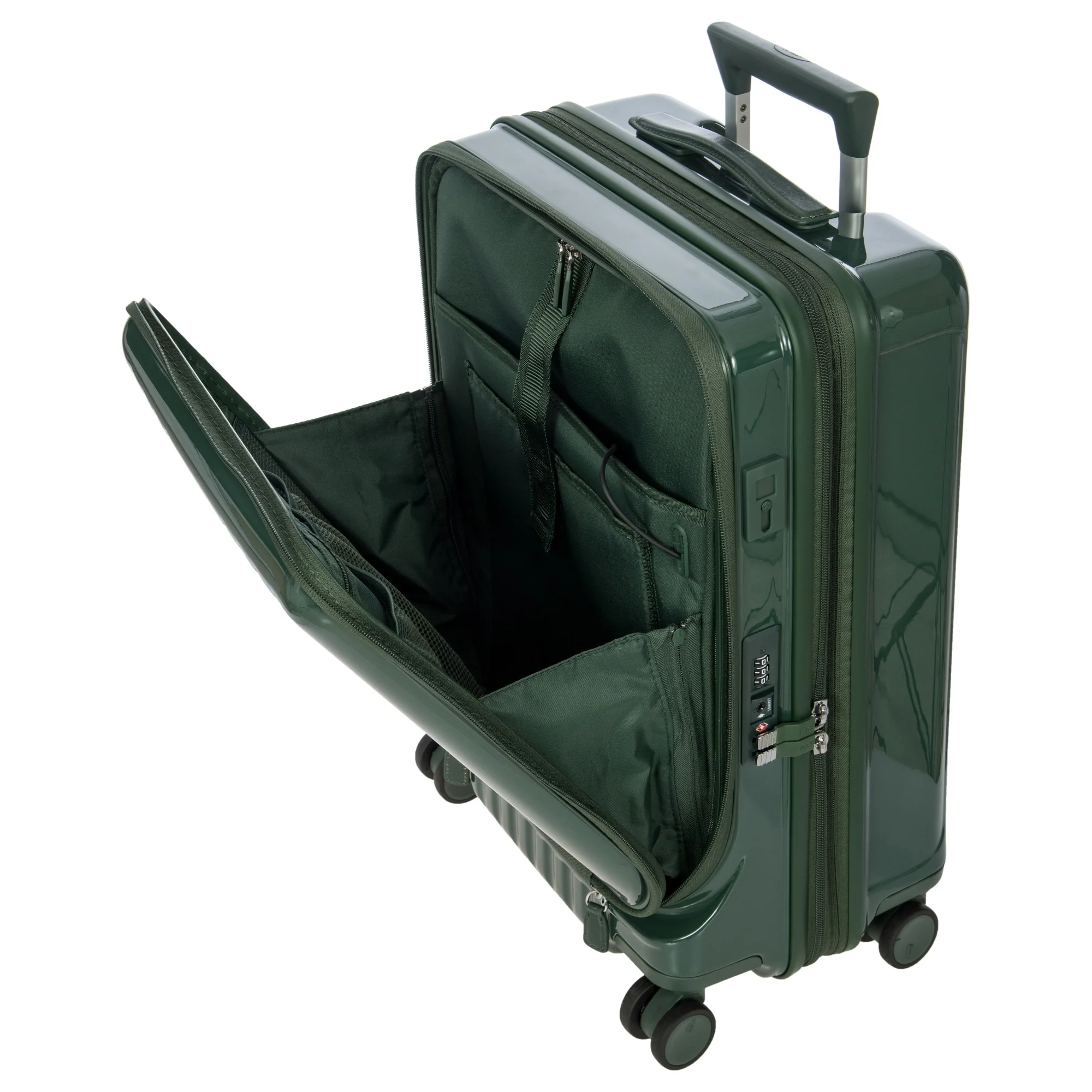 Brics Positano - 4-Rollen Kabinentrolley 55 cm USB erw. (emerald green) - Image 10