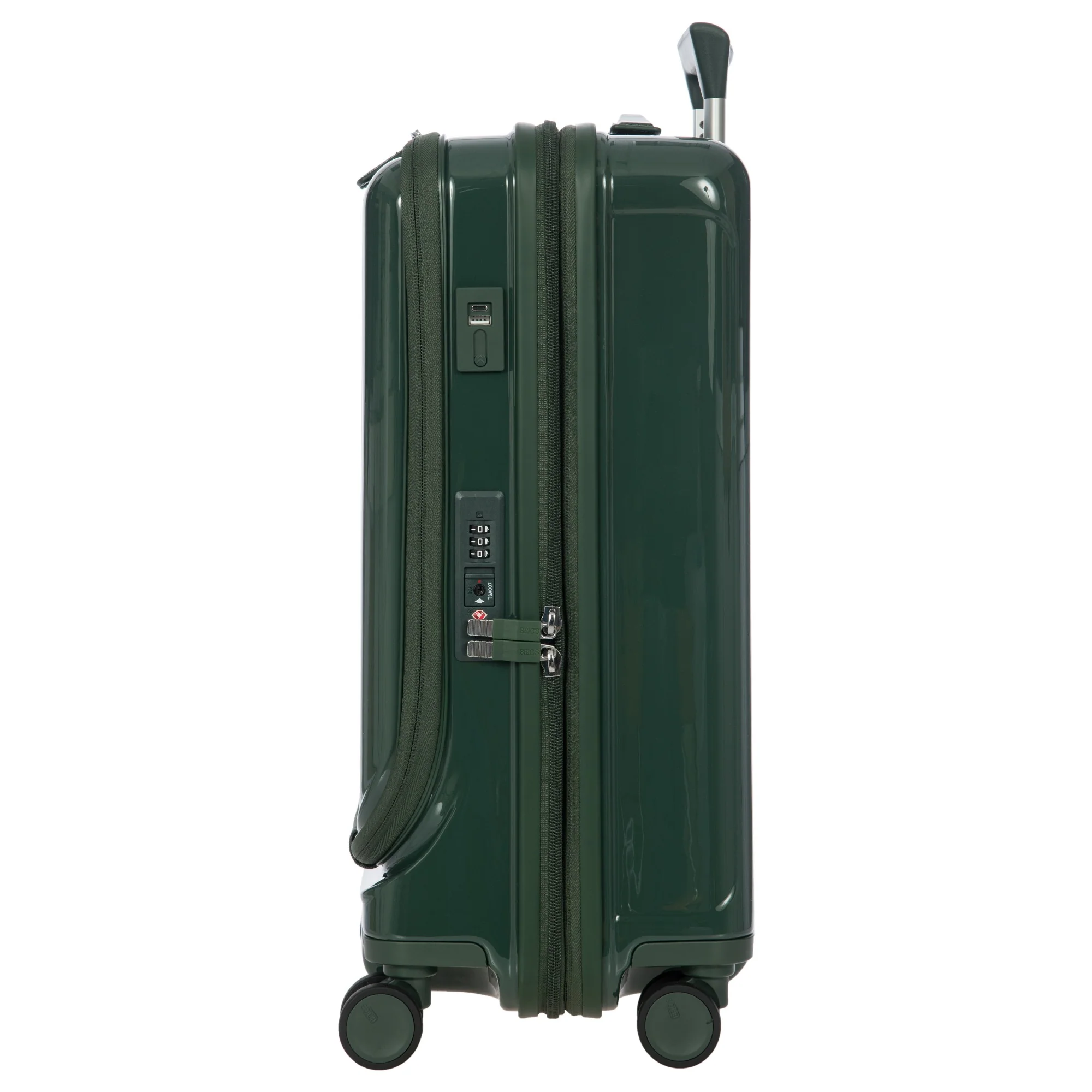 Brics Positano - 4-Rollen Kabinentrolley 55 cm USB erw. (emerald green) - Image 4