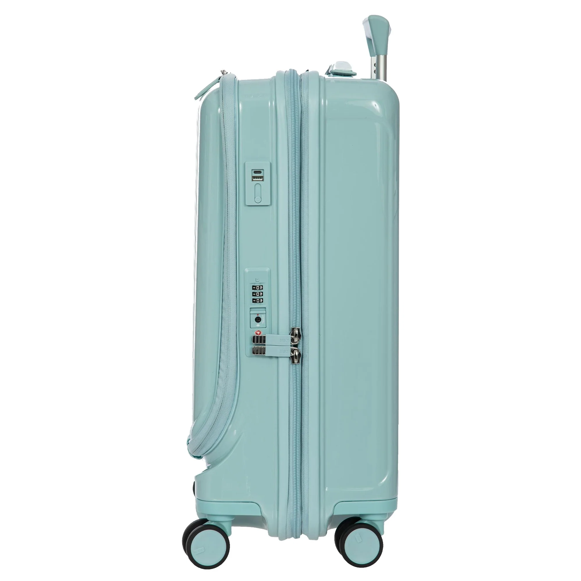 Brics Positano - 4-Rollen Kabinentrolley 55 cm USB erw. (hellblau) - Image 3