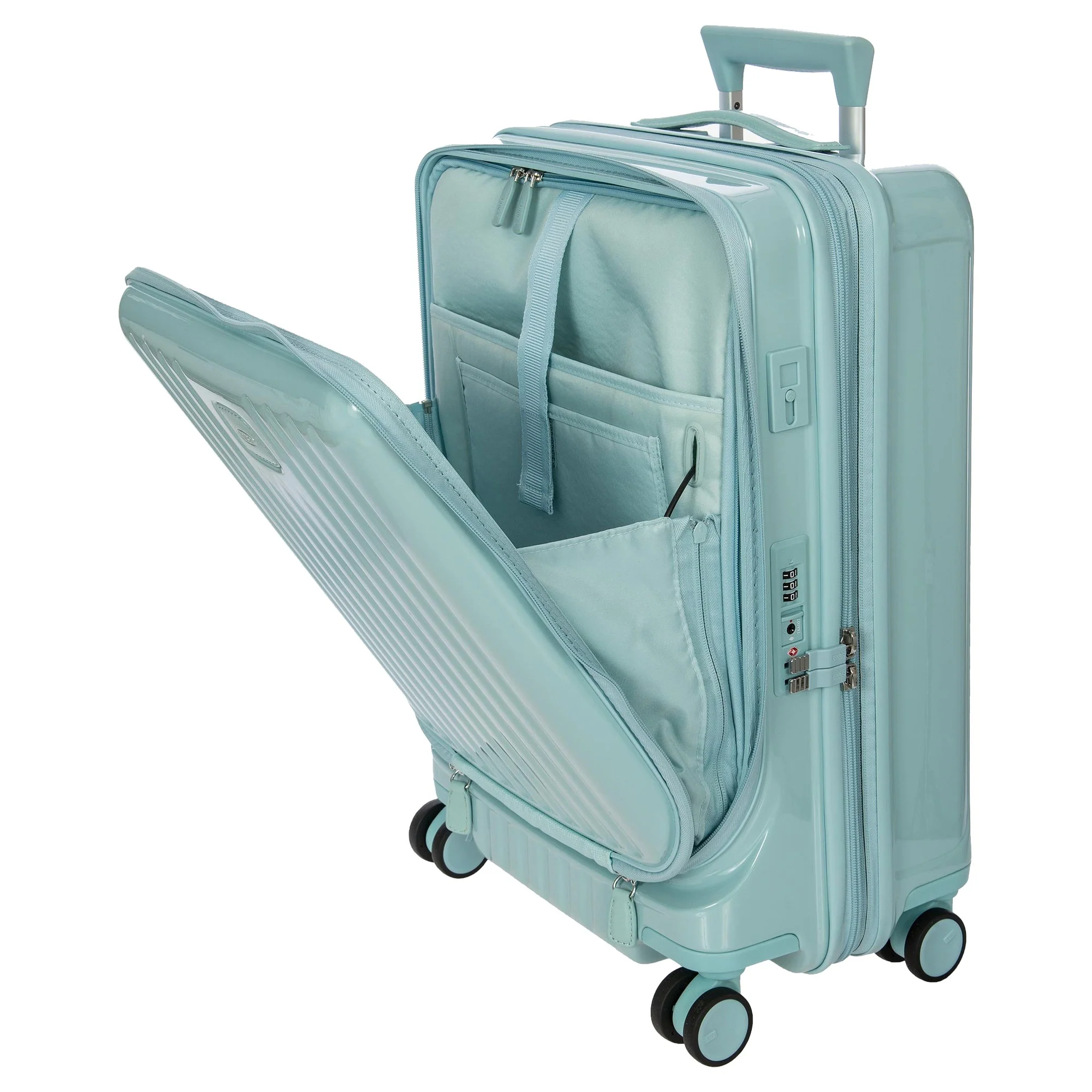 Brics Positano - 4-Rollen Kabinentrolley 55 cm USB erw. (hellblau) - Image 7