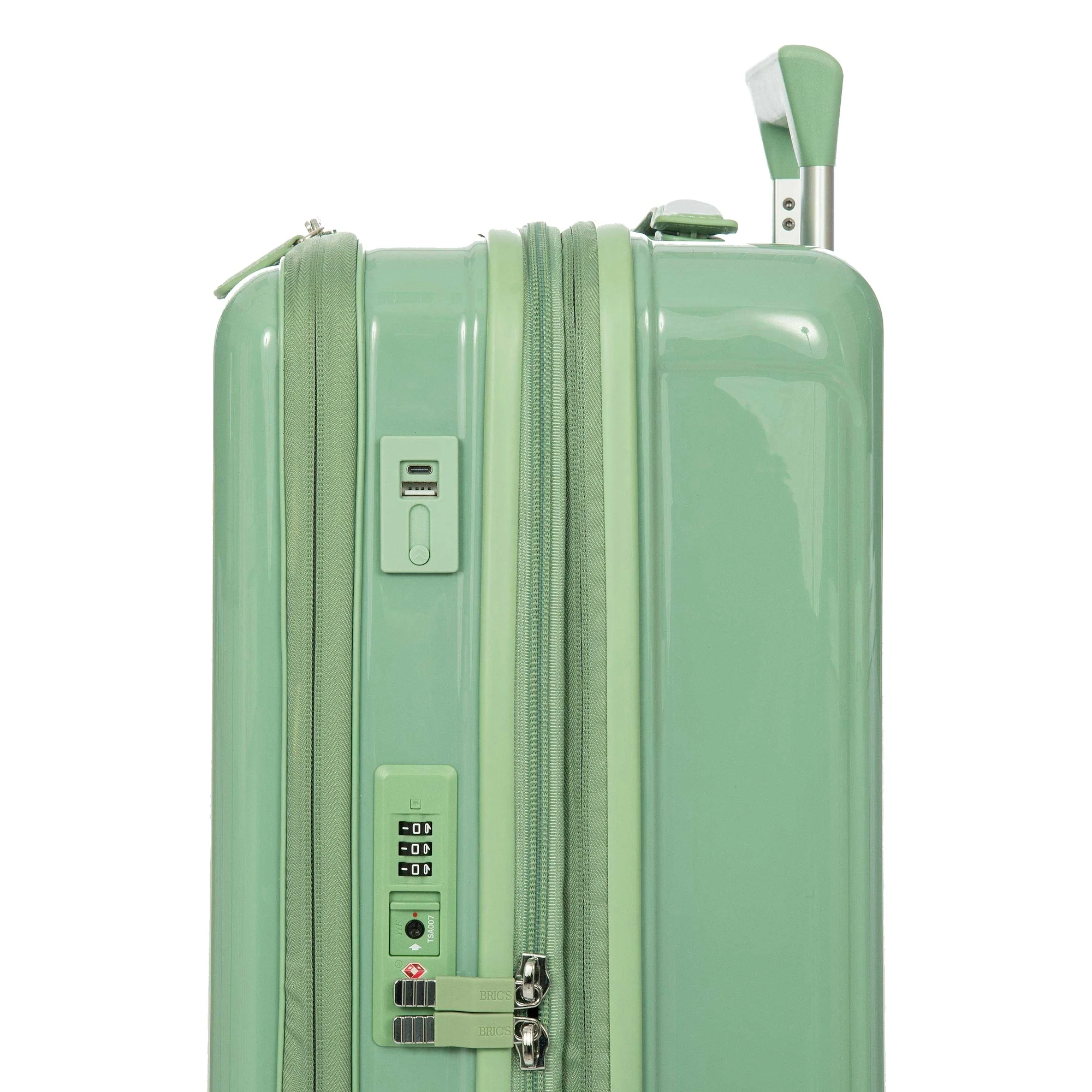 Brics Positano - 4-Rollen Kabinentrolley 55 cm USB erw. (salbei) - Image 7