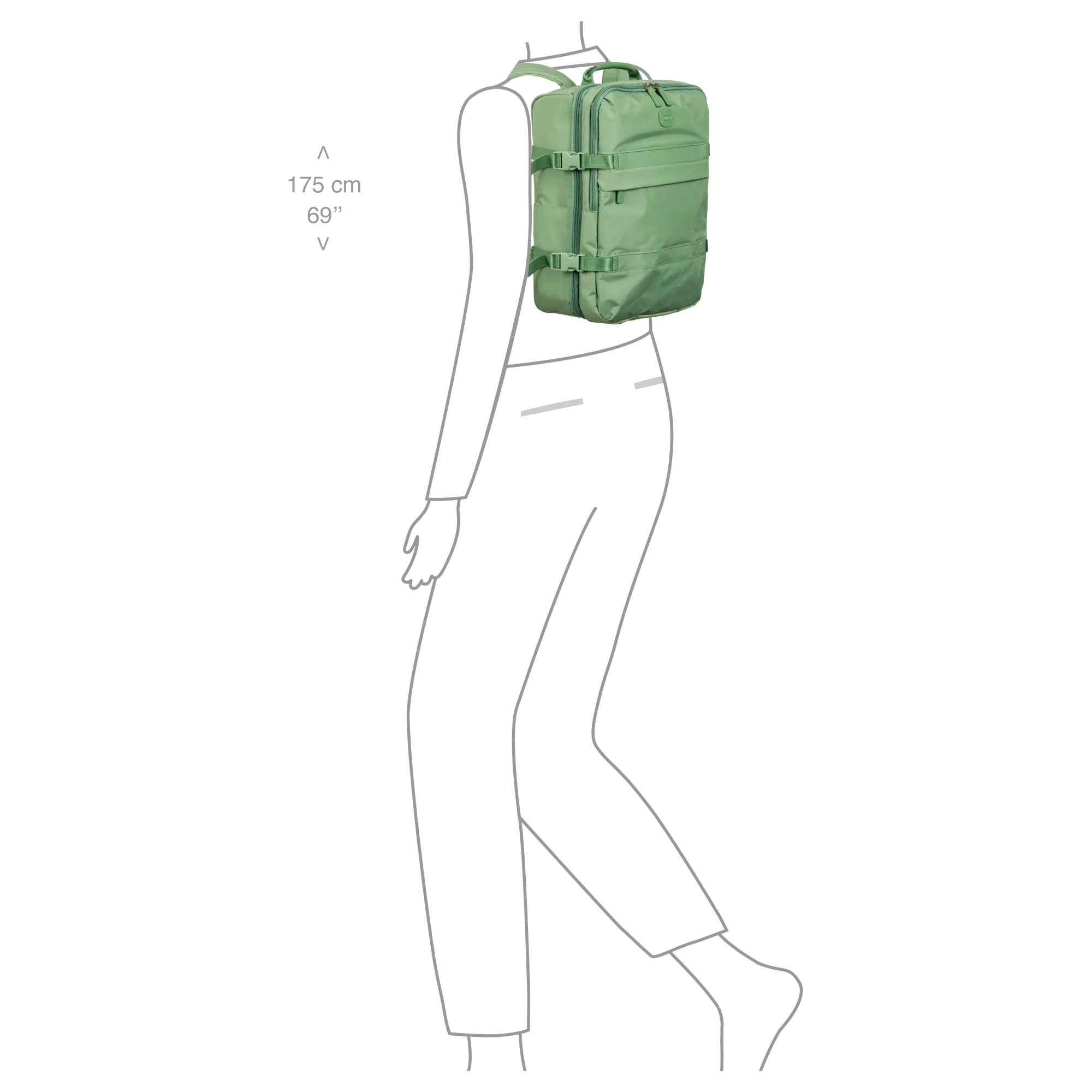 Brics Positano - Rucksack 42 cm (sage green) - Image 6
