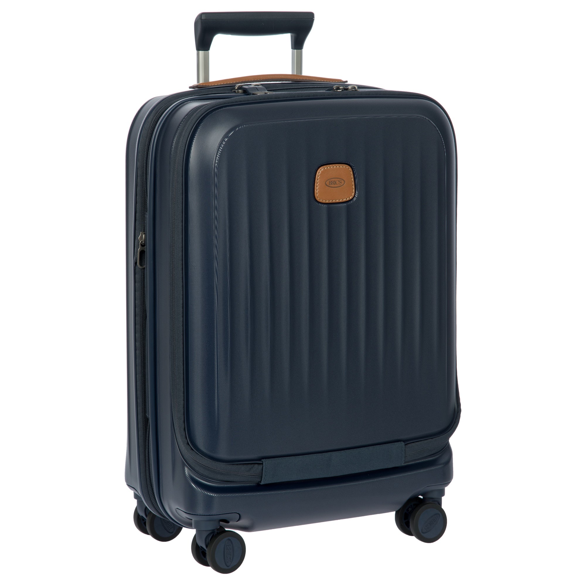 Brics Taormina - 4-Rollen-Kabinentrolley mit Vortasche 55 cm erw. USB (blau) - Image 5