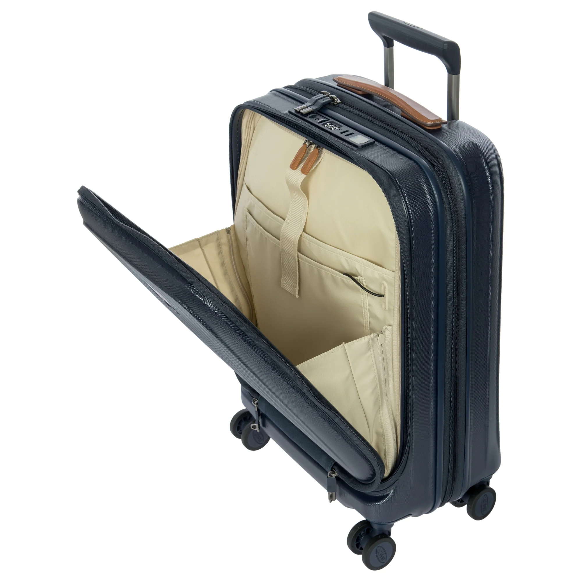 Brics Taormina - 4-Rollen-Kabinentrolley mit Vortasche 55 cm erw. USB (blau) - Image 7