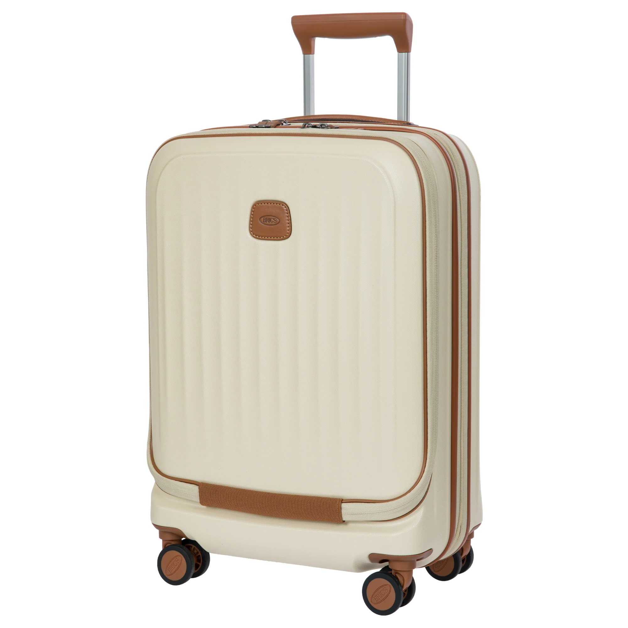Brics Taormina - 4-Rollen-Kabinentrolley mit Vortasche 55 cm erw. USB (creme) - Image 2