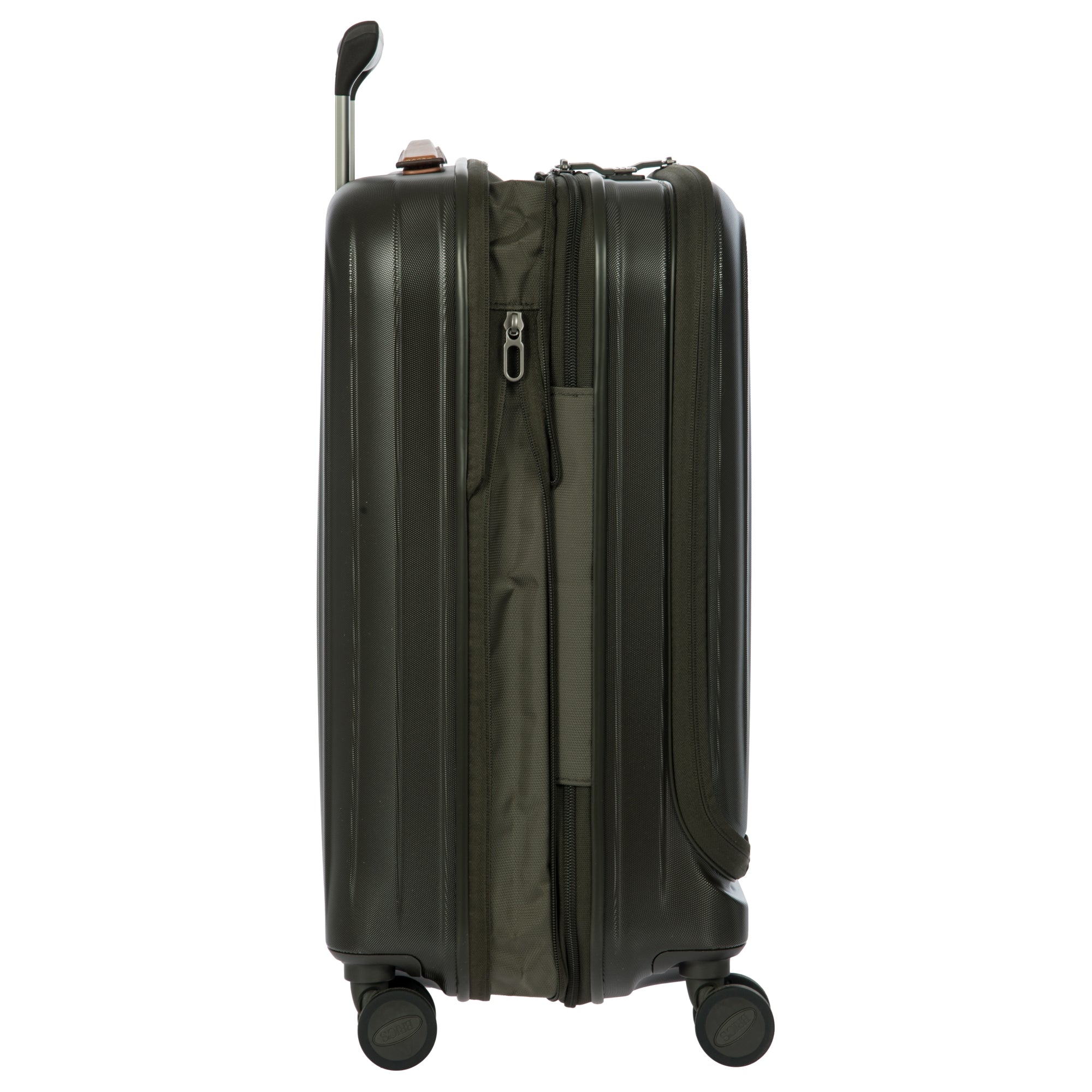 Brics Taormina - 4-Rollen-Kabinentrolley mit Vortasche 55 cm erw. USB (olive) - Image 3