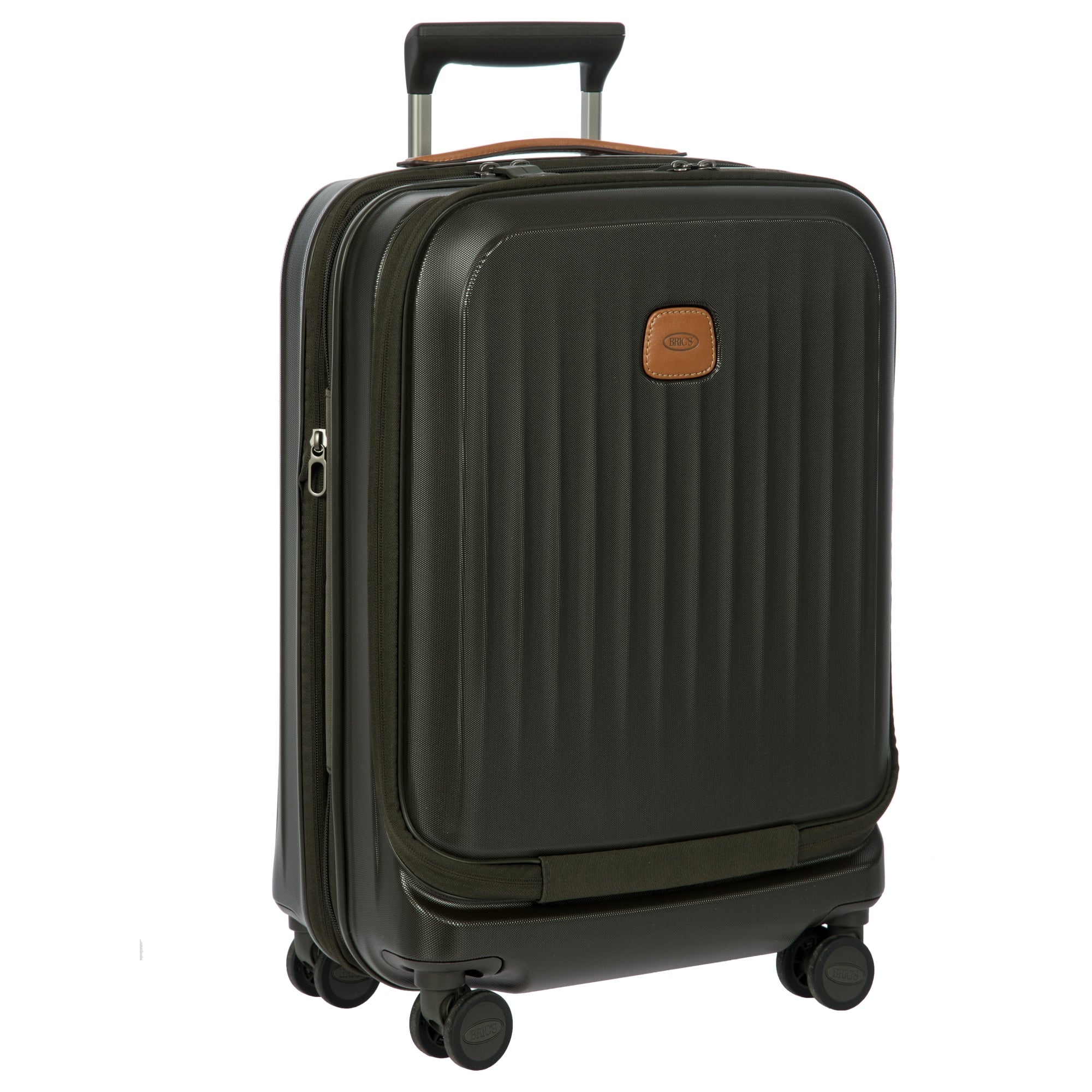 Brics Taormina - 4-Rollen-Kabinentrolley mit Vortasche 55 cm erw. USB (olive) - Image 5