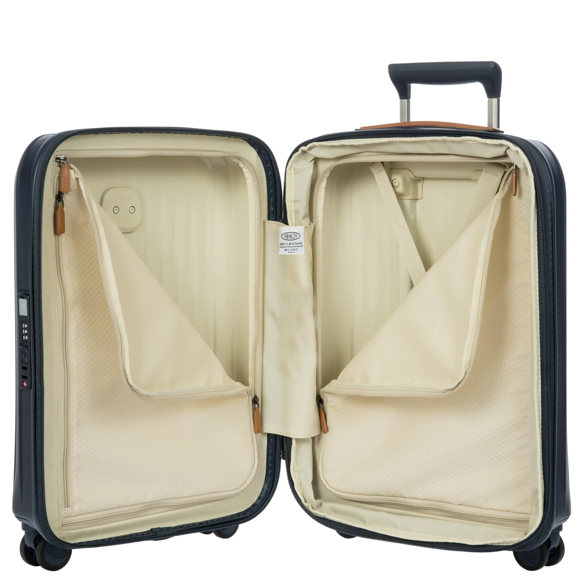 Brics Taormina - 4-Rollen-Kabinentrolley S 55 cm erw. USB (blau) - Image 7